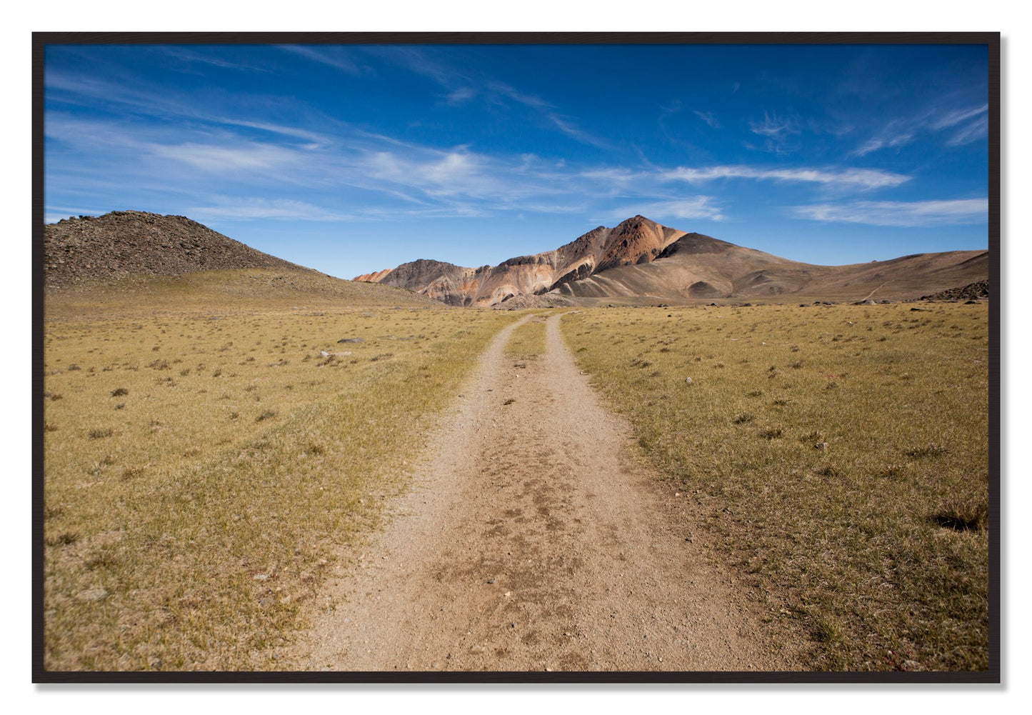 Framed photograph of White Mountain by Dylan Ozanich, Black Walnut frame, Full Bleed