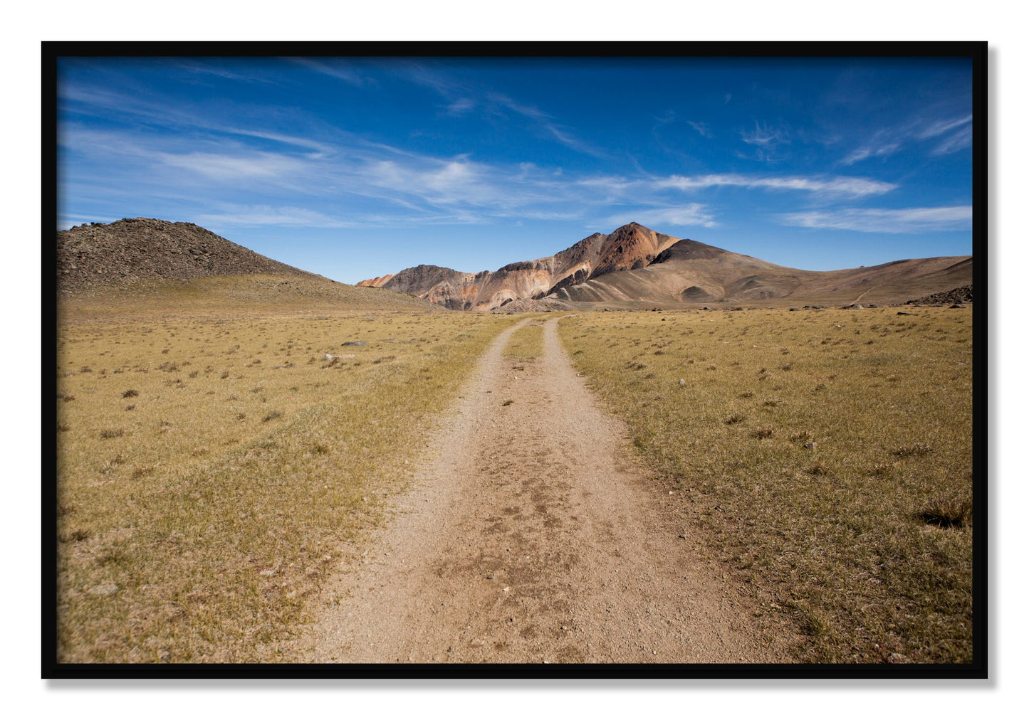 Framed photograph of White Mountain by Dylan Ozanich, Black frame, Full Bleed