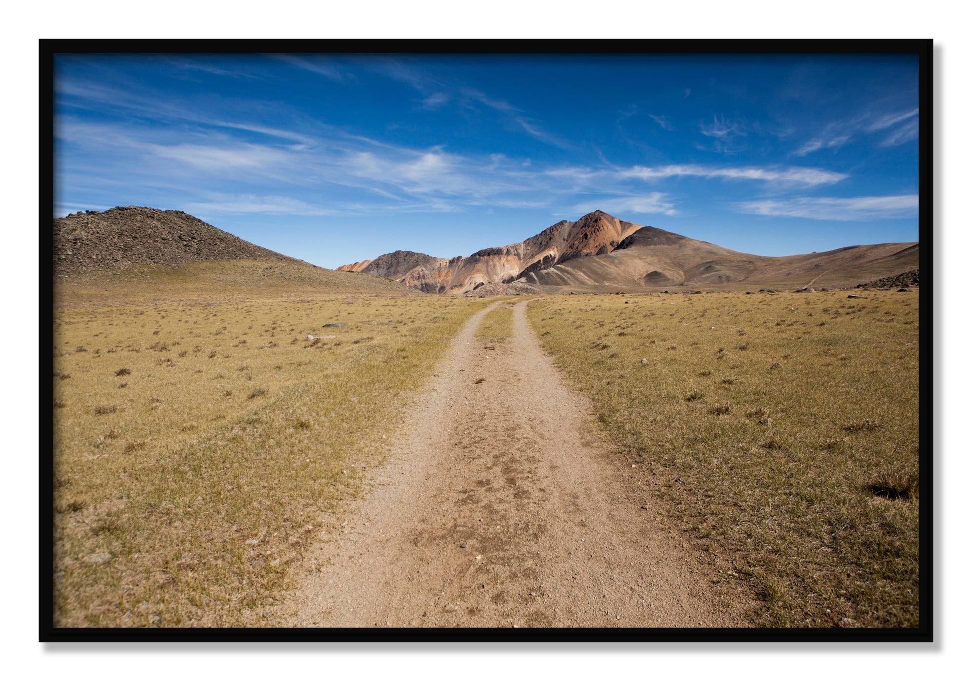 Framed photograph of White Mountain by Dylan Ozanich, Black frame, Full Bleed