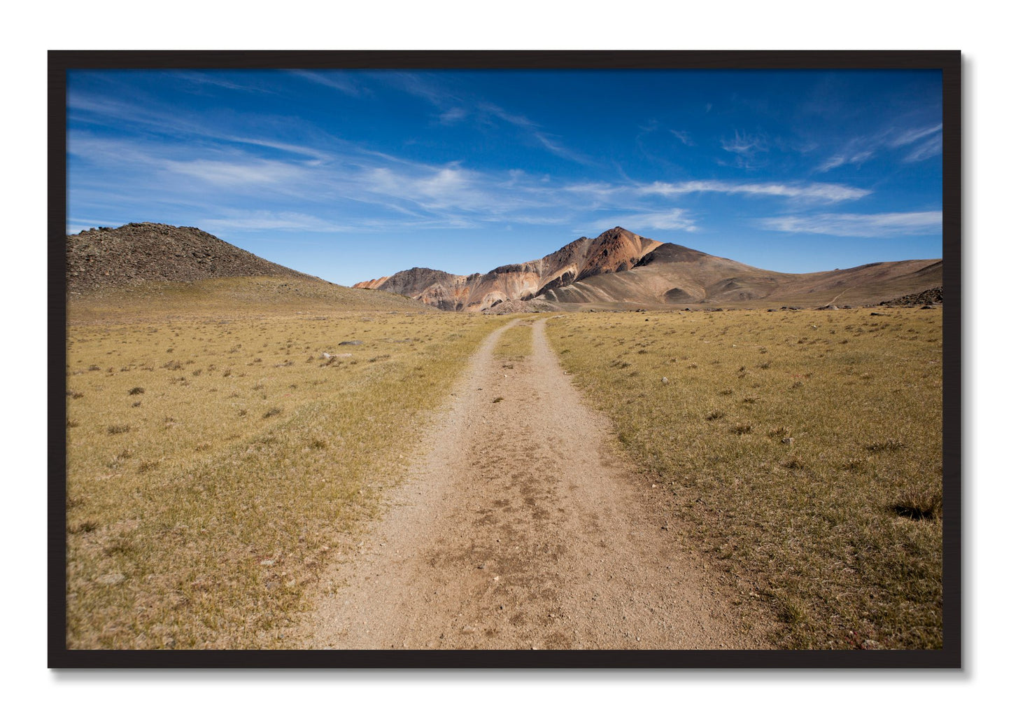 Framed photograph of White Mountain by Dylan Ozanich, Black Walnut frame, Full Bleed