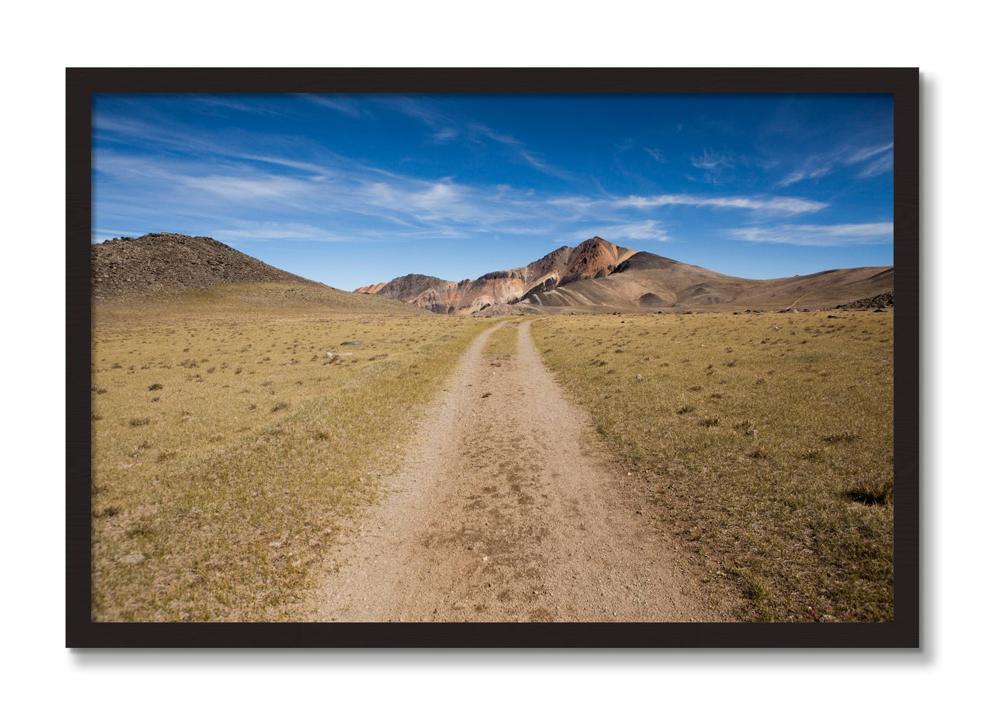 Framed photograph of White Mountain by Dylan Ozanich, Black Walnut frame, Full Bleed