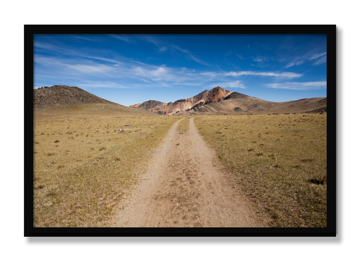 Framed photograph of White Mountain by Dylan Ozanich, Black frame, Full Bleed