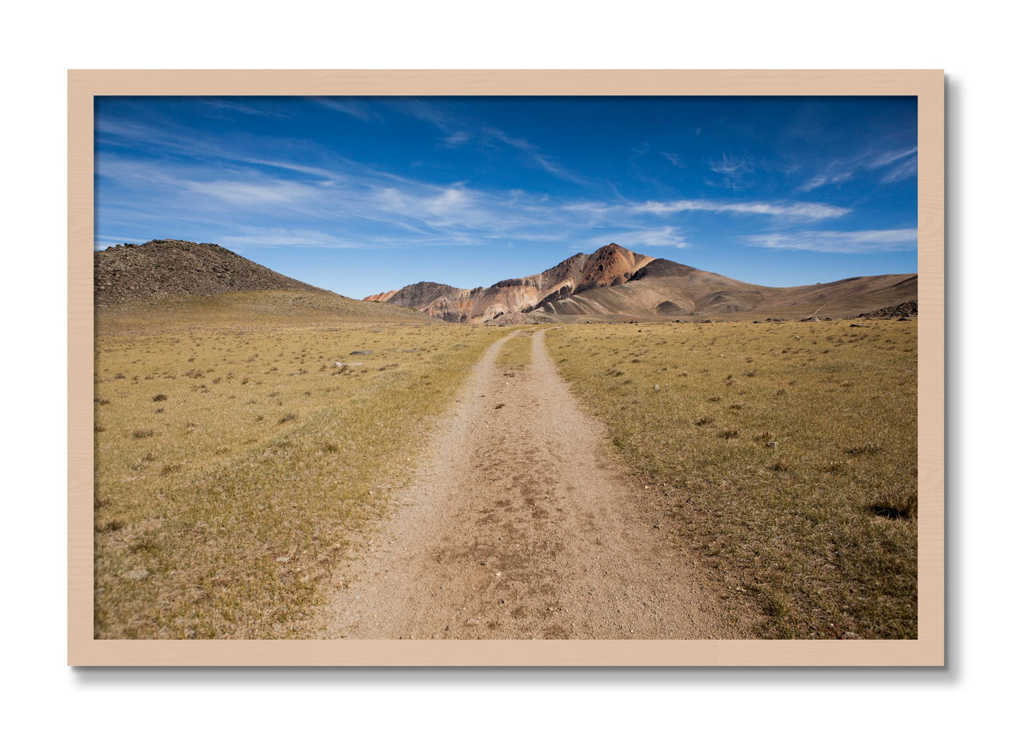 Framed photograph of White Mountain by Dylan Ozanich, Maple frame, Full Bleed