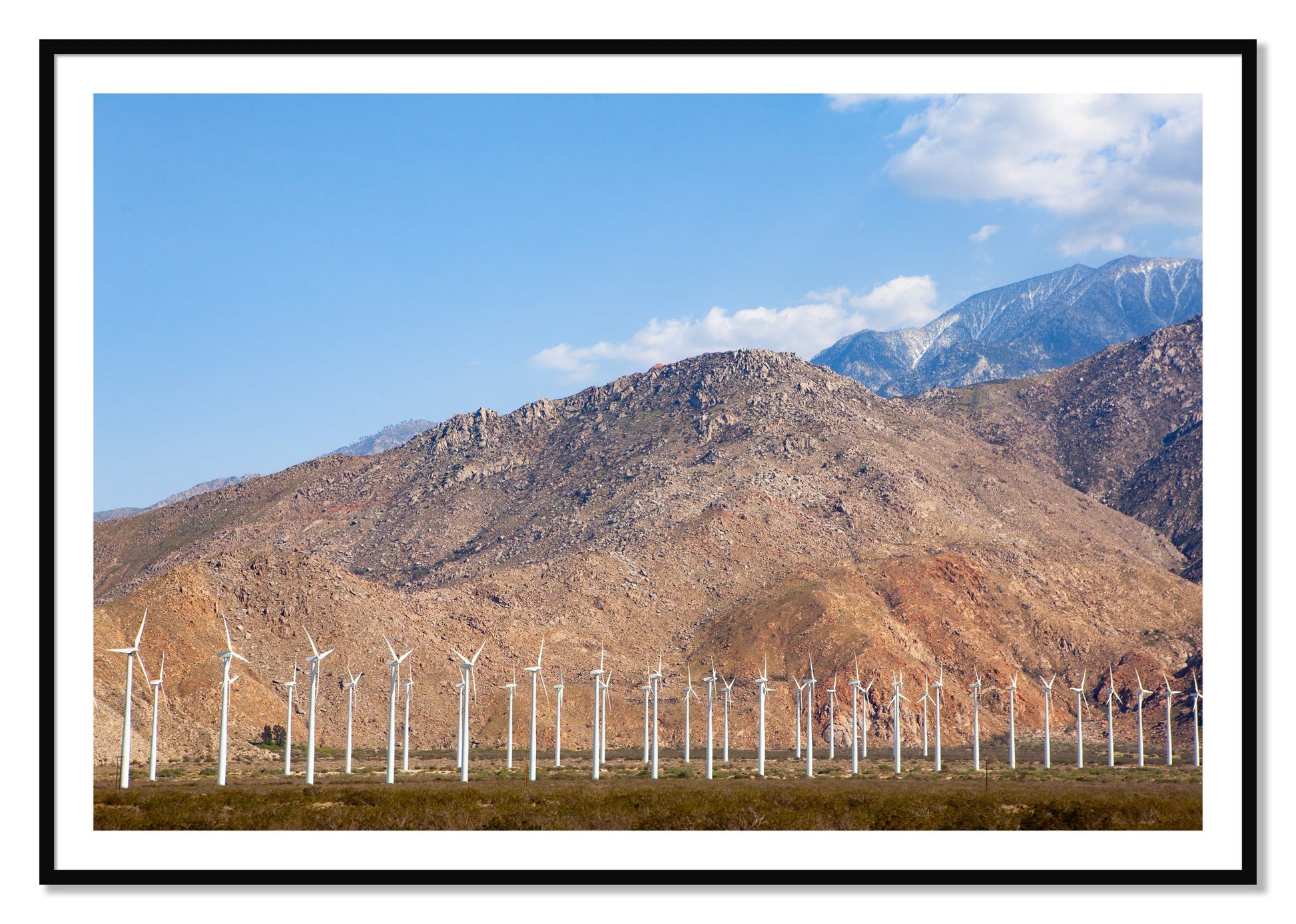 Framed photograph of Wind by Dylan Ozanich, Black frame, Borders