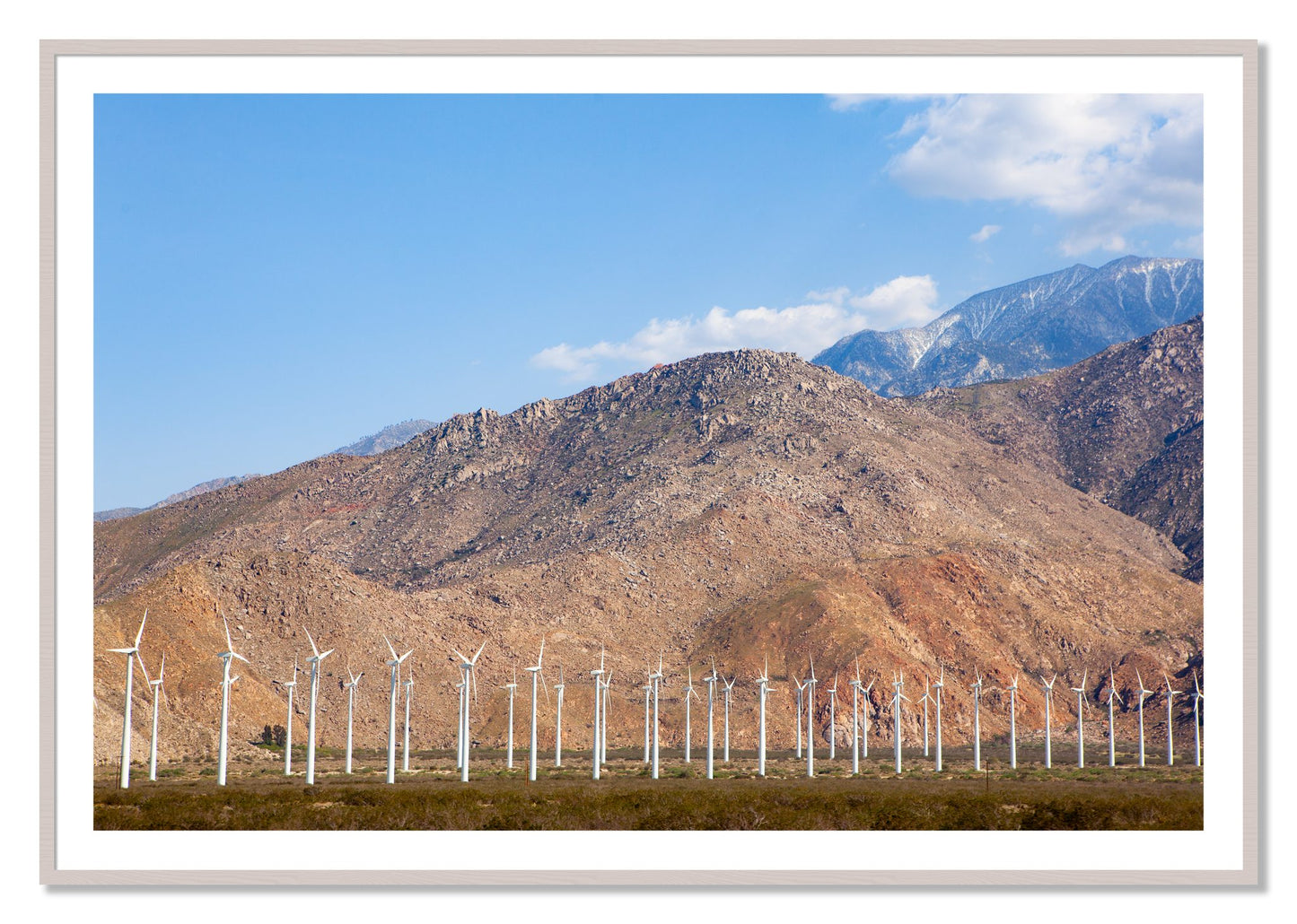 Framed photograph of Wind by Dylan Ozanich, White Maple frame, Borders