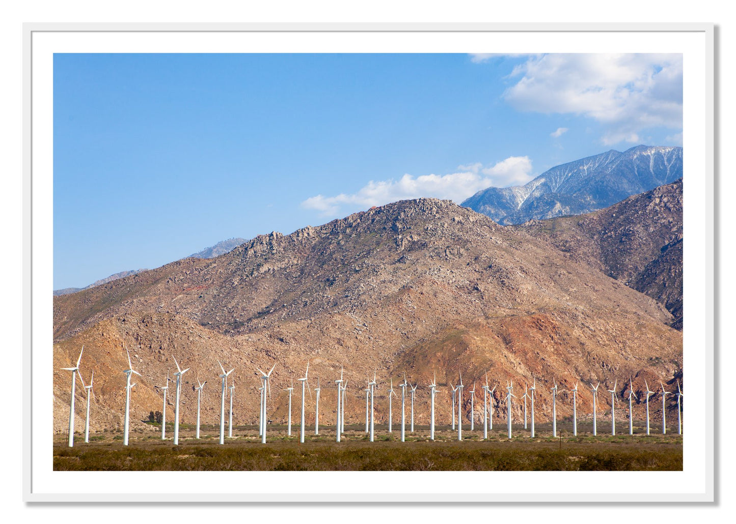 Framed photograph of Wind by Dylan Ozanich, White frame, Borders