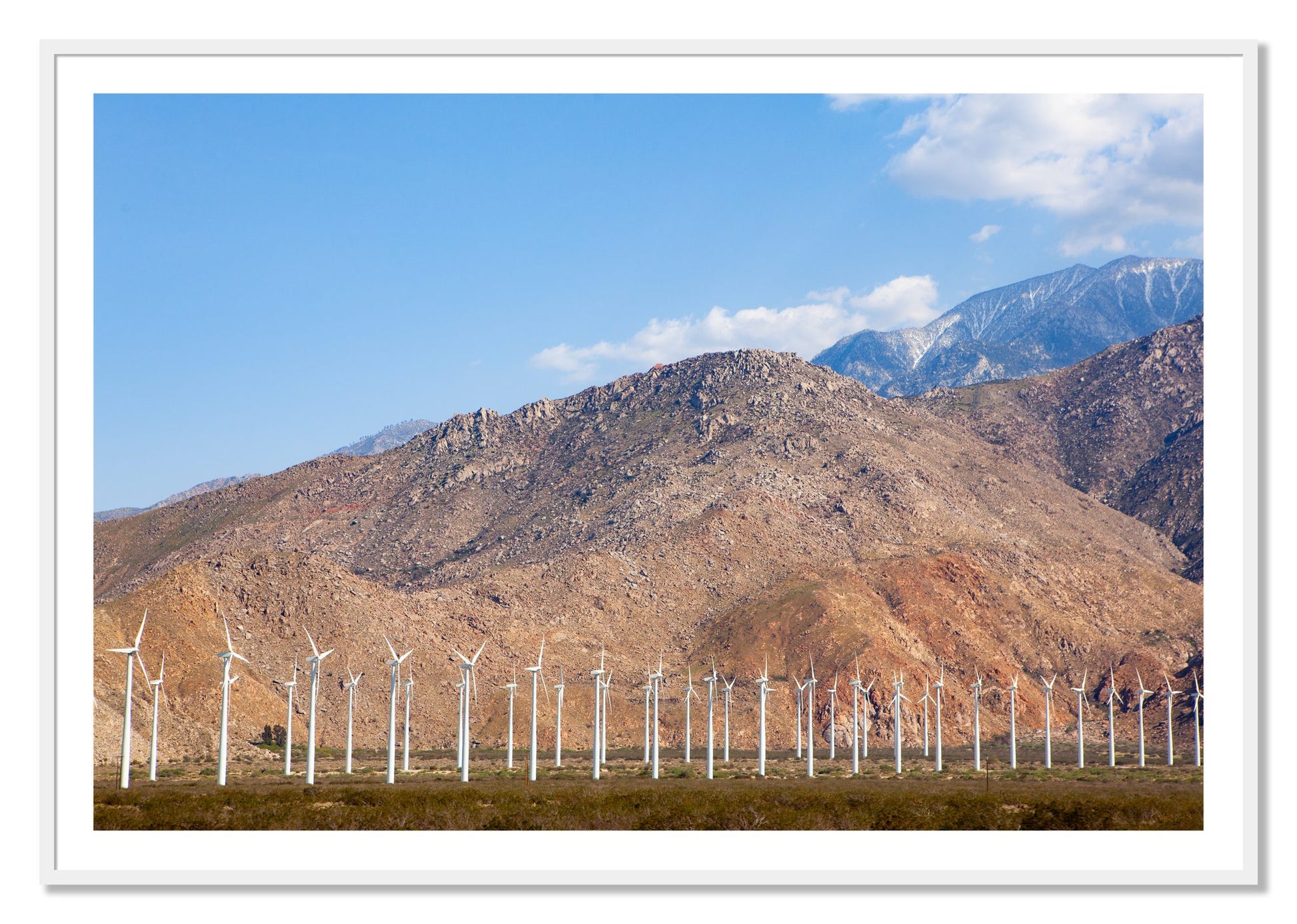 Framed photograph of Wind by Dylan Ozanich, White frame, Borders
