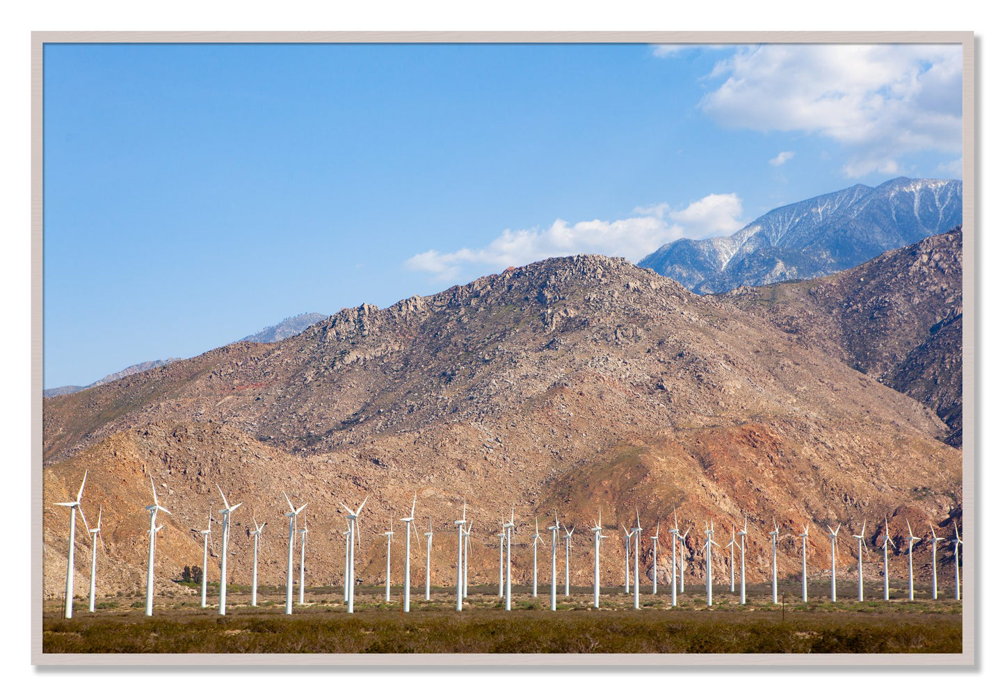 Framed photograph of Wind by Dylan Ozanich, White Maple frame, Full Bleed