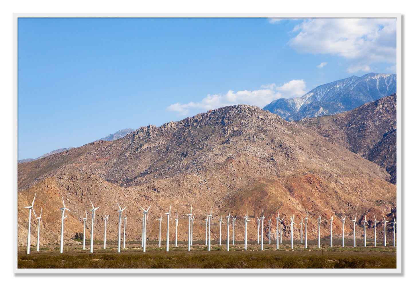 Framed photograph of Wind by Dylan Ozanich, White frame, Full Bleed