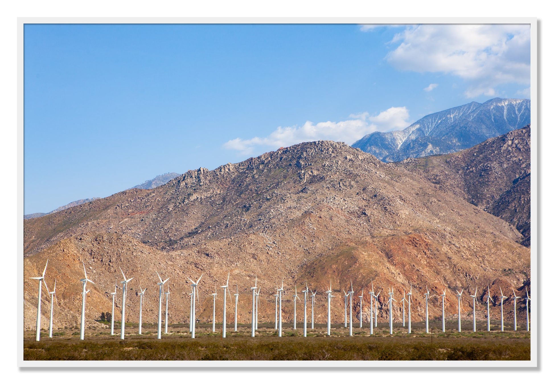 Framed photograph of Wind by Dylan Ozanich, White frame, Full Bleed