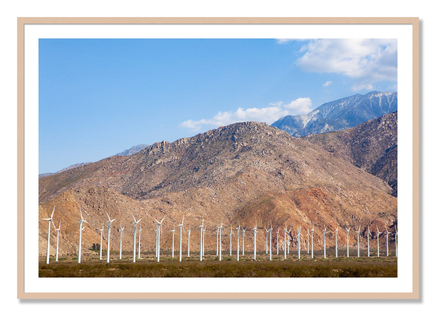 Framed photograph of Wind by Dylan Ozanich, Maple frame, Borders