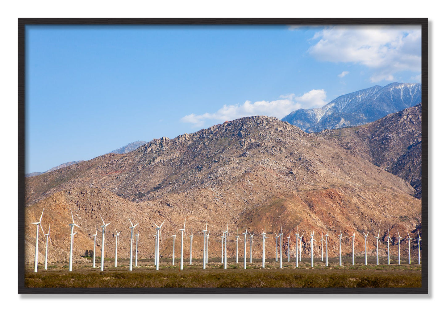 Framed photograph of Wind by Dylan Ozanich, Black Walnut frame, Full Bleed