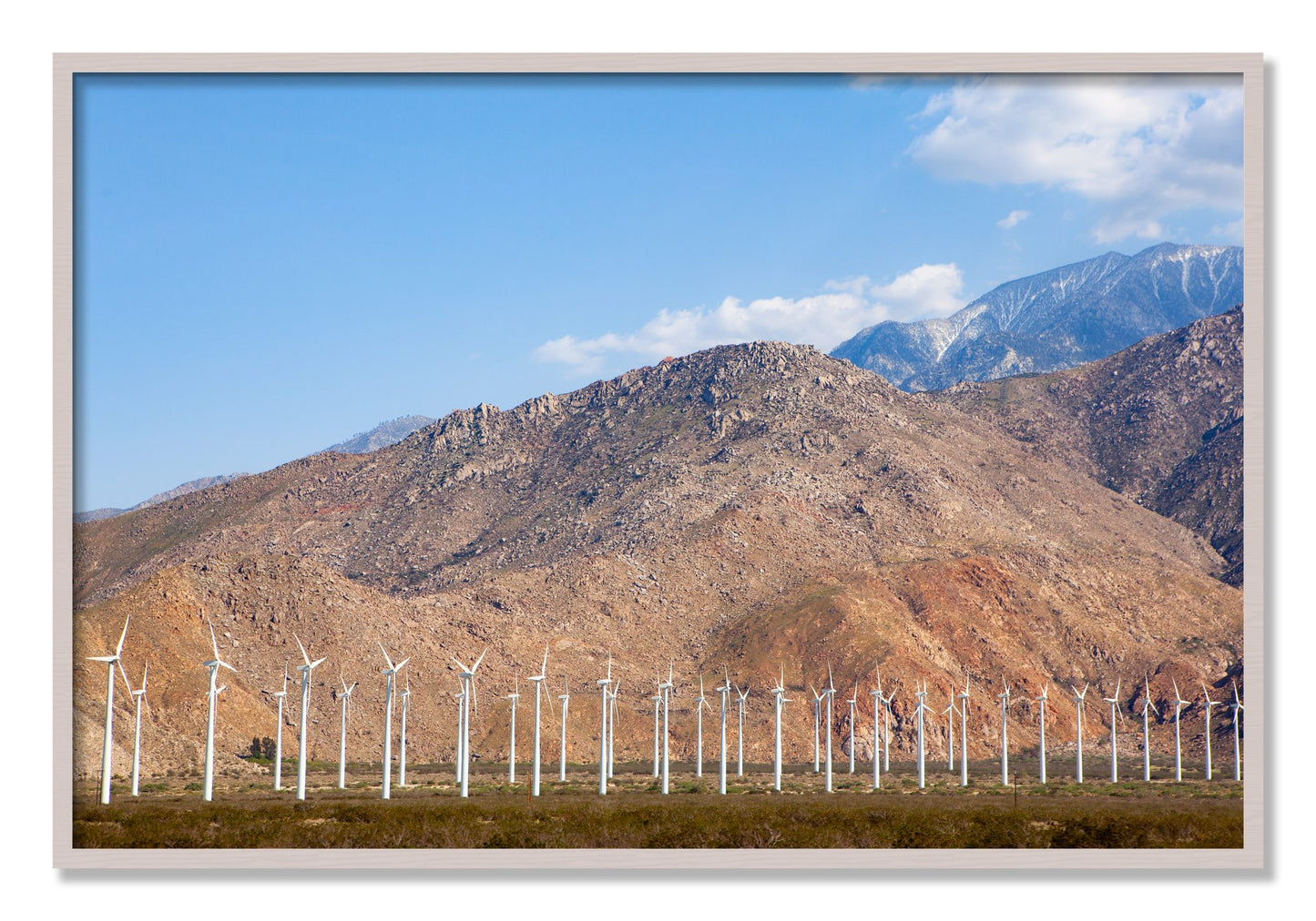 Framed photograph of Wind by Dylan Ozanich, White Maple frame, Full Bleed