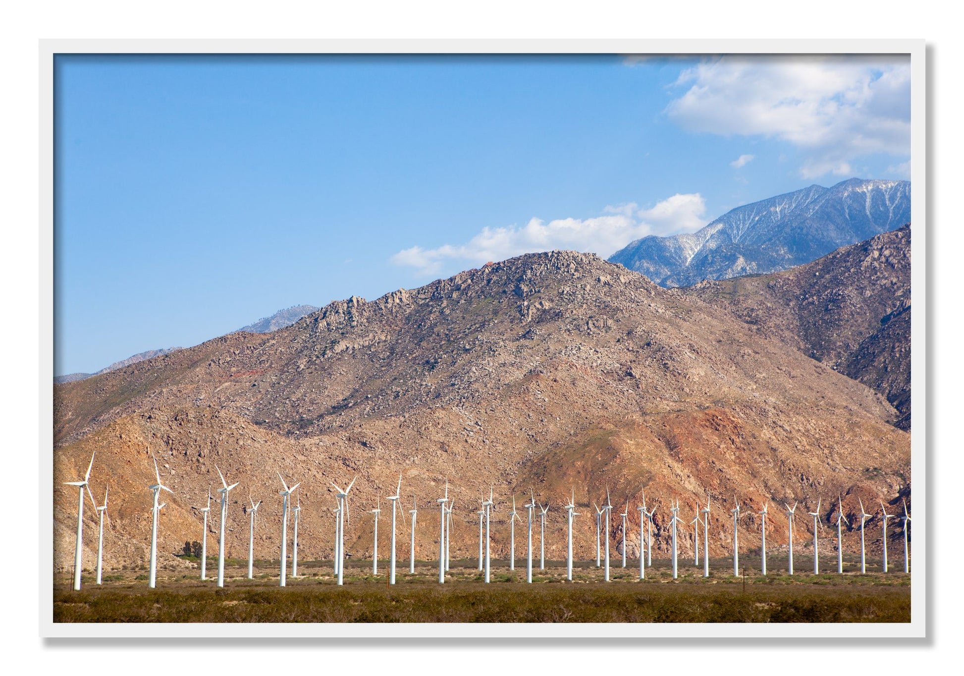 Framed photograph of Wind by Dylan Ozanich, White frame, Full Bleed