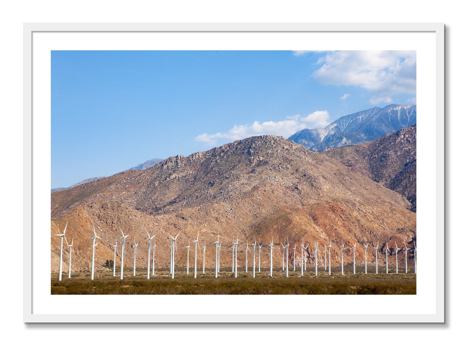 Framed photograph of Wind by Dylan Ozanich, White frame, Borders