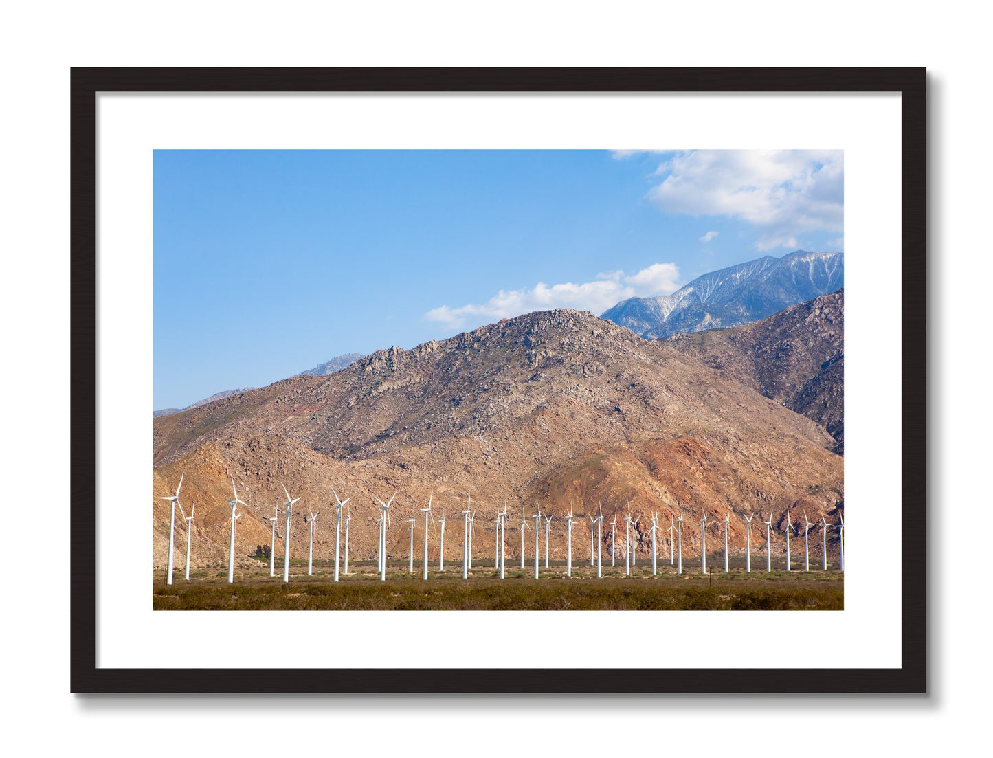 Framed photograph of Wind by Dylan Ozanich, Black Walnut frame, Borders