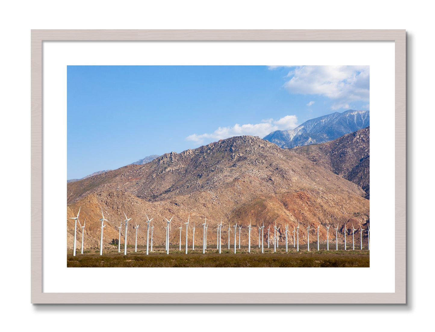 Framed photograph of Wind by Dylan Ozanich, White Maple frame, Borders