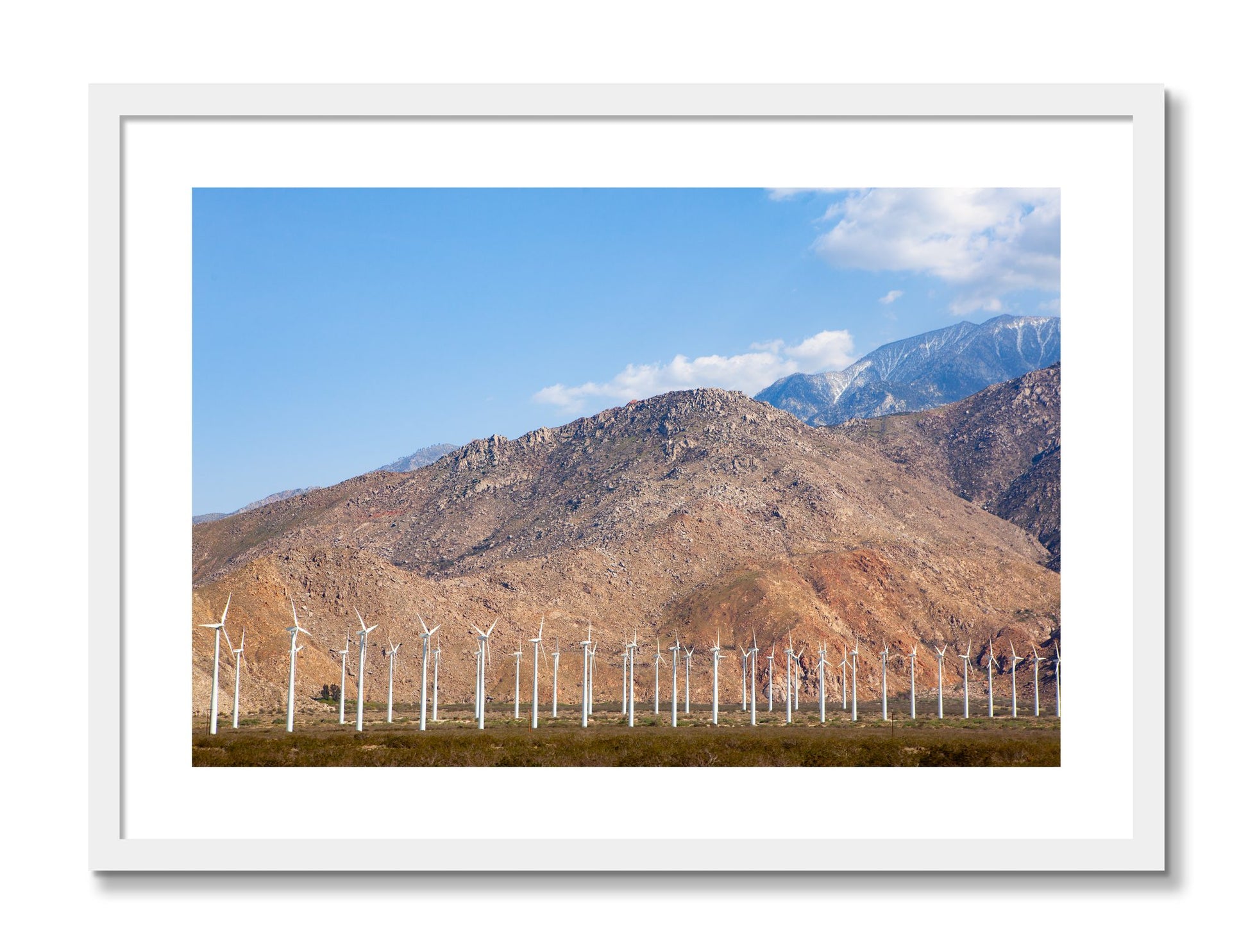 Framed photograph of Wind by Dylan Ozanich, White frame, Borders