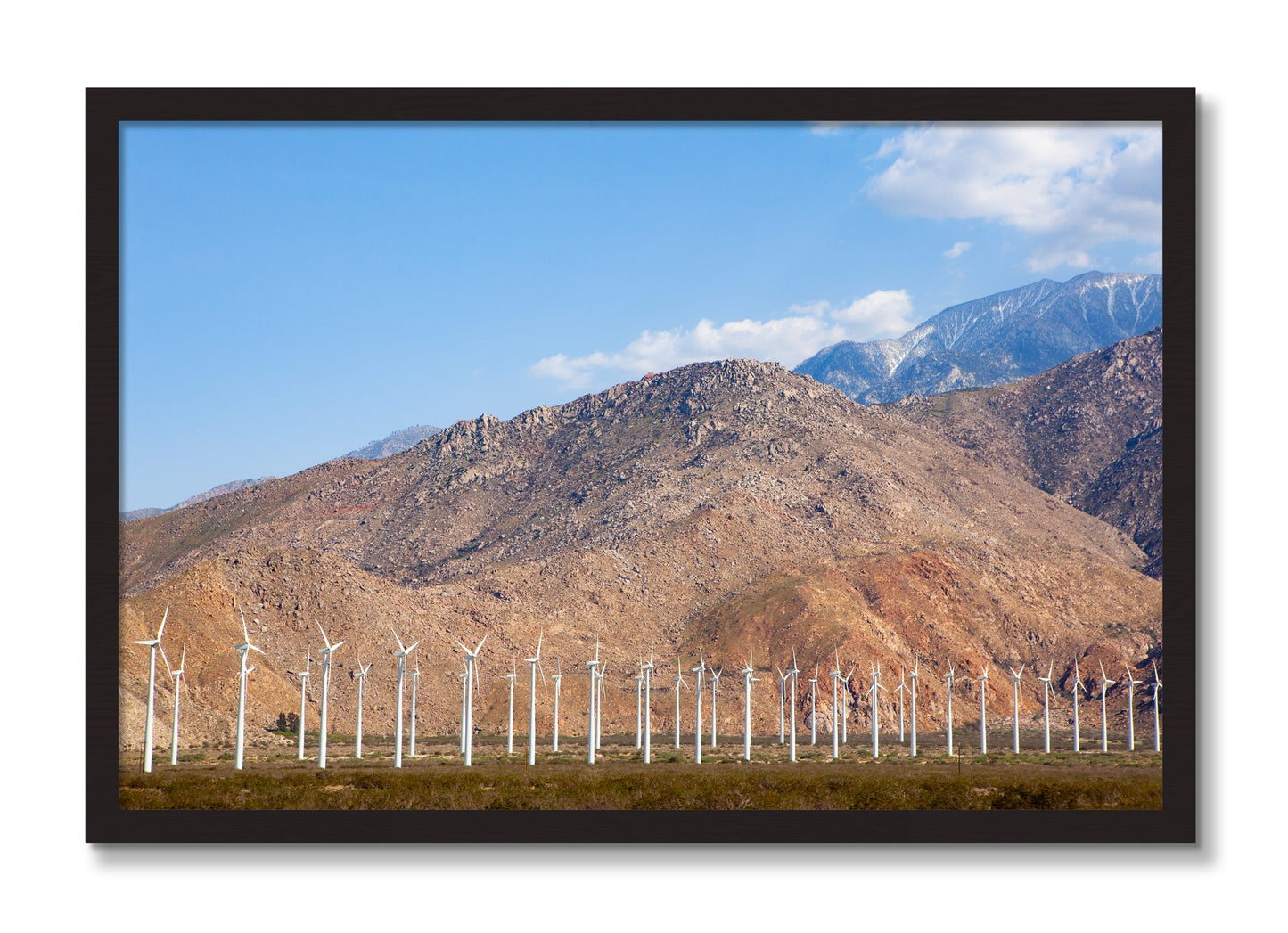 Framed photograph of Wind by Dylan Ozanich, Black Walnut frame, Full Bleed