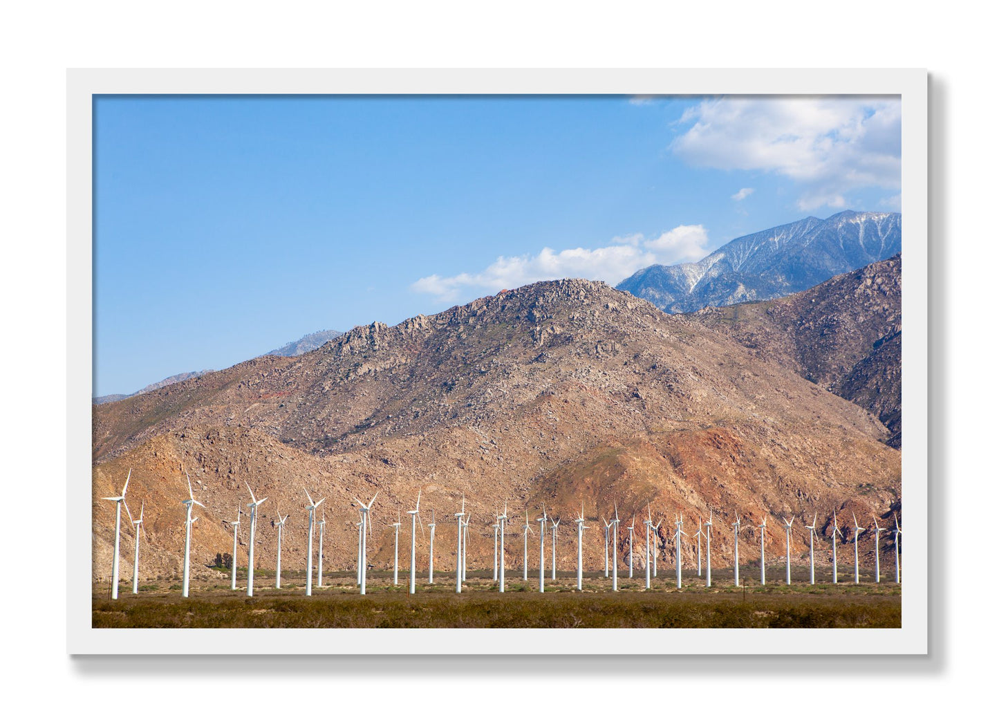 Framed photograph of Wind by Dylan Ozanich, White frame, Full Bleed
