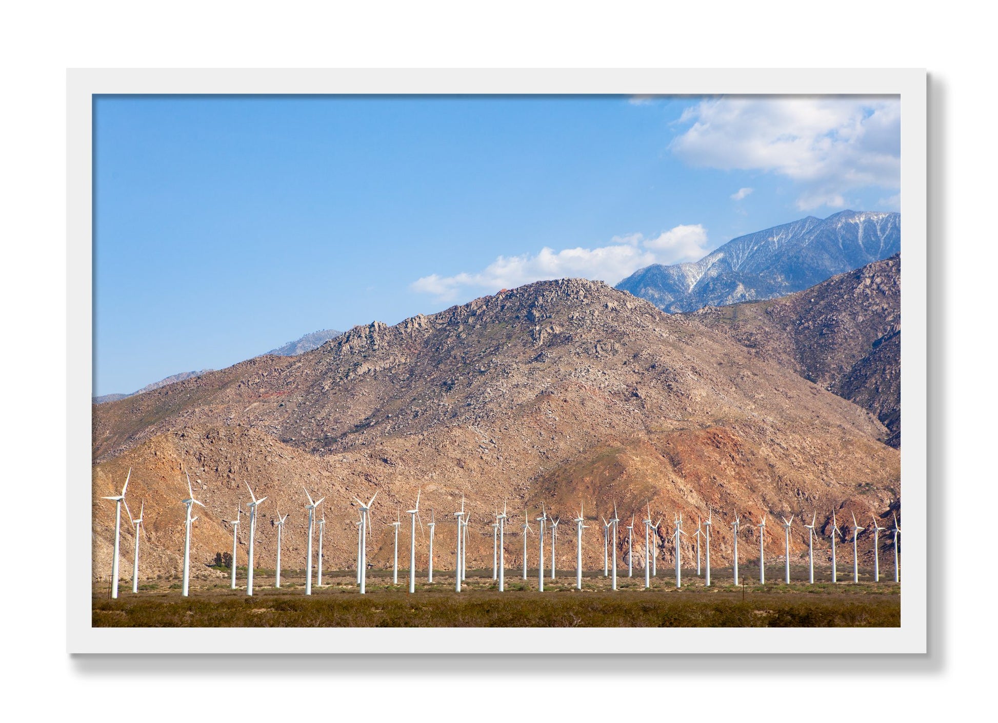 Framed photograph of Wind by Dylan Ozanich, White frame, Full Bleed
