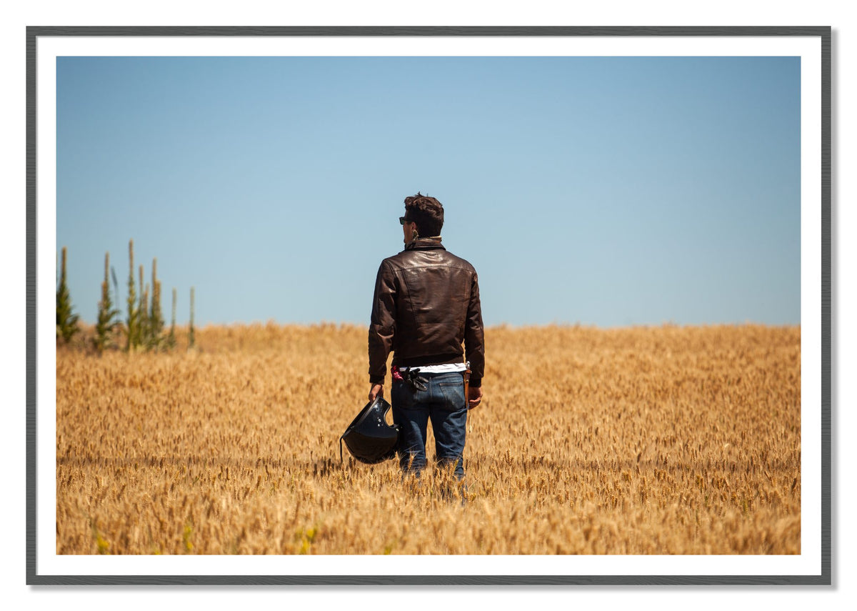 Wonderlust by Dylan Ozanich, 48×72 print with a White Border in a Grey frame