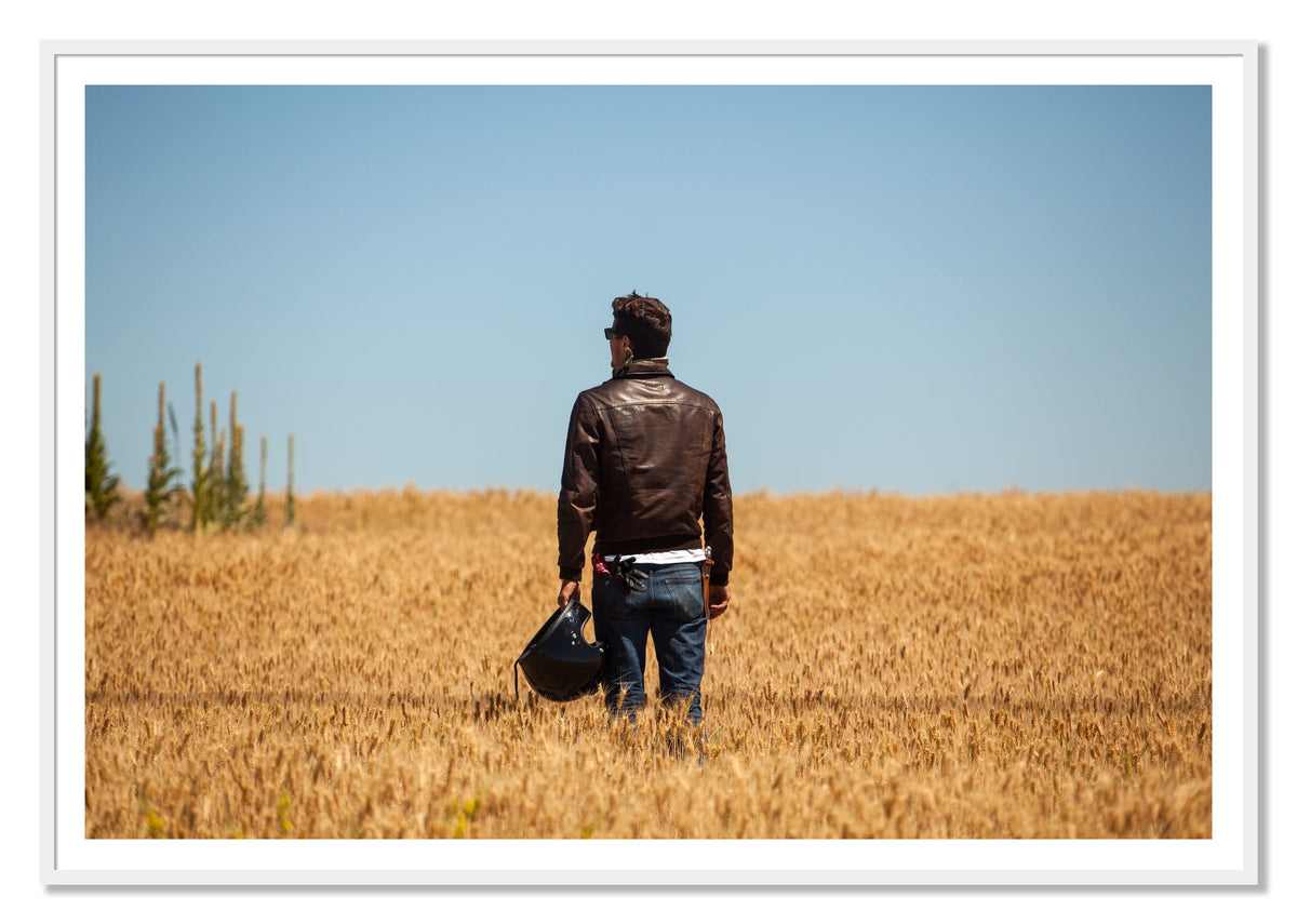 Wonderlust by Dylan Ozanich, 48×72 print with a White Border in a White frame