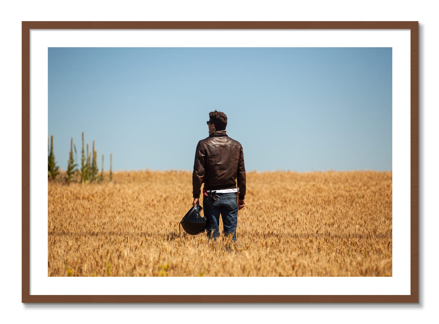 Framed photograph of Wonderlust by Dylan Ozanich, Walnut frame, Borders