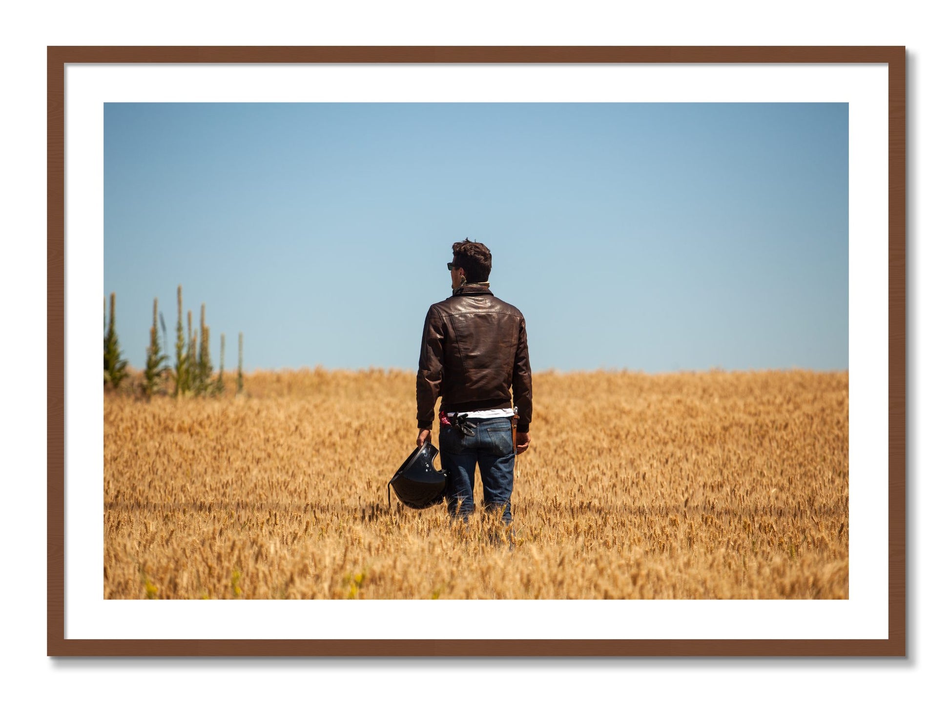 Framed photograph of Wonderlust by Dylan Ozanich, Walnut frame, Borders