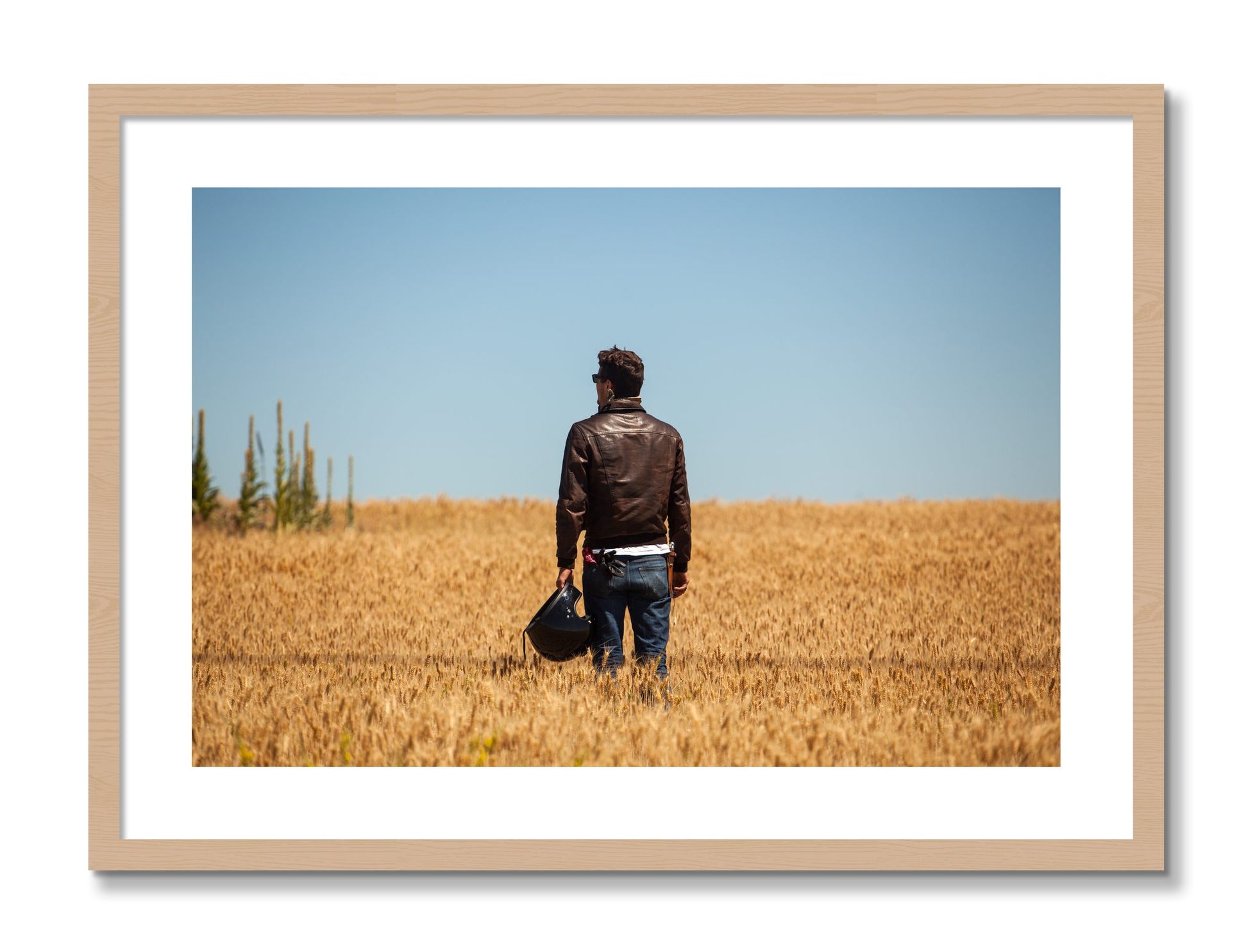 Framed photograph of Wonderlust by Dylan Ozanich, Oak frame, Borders