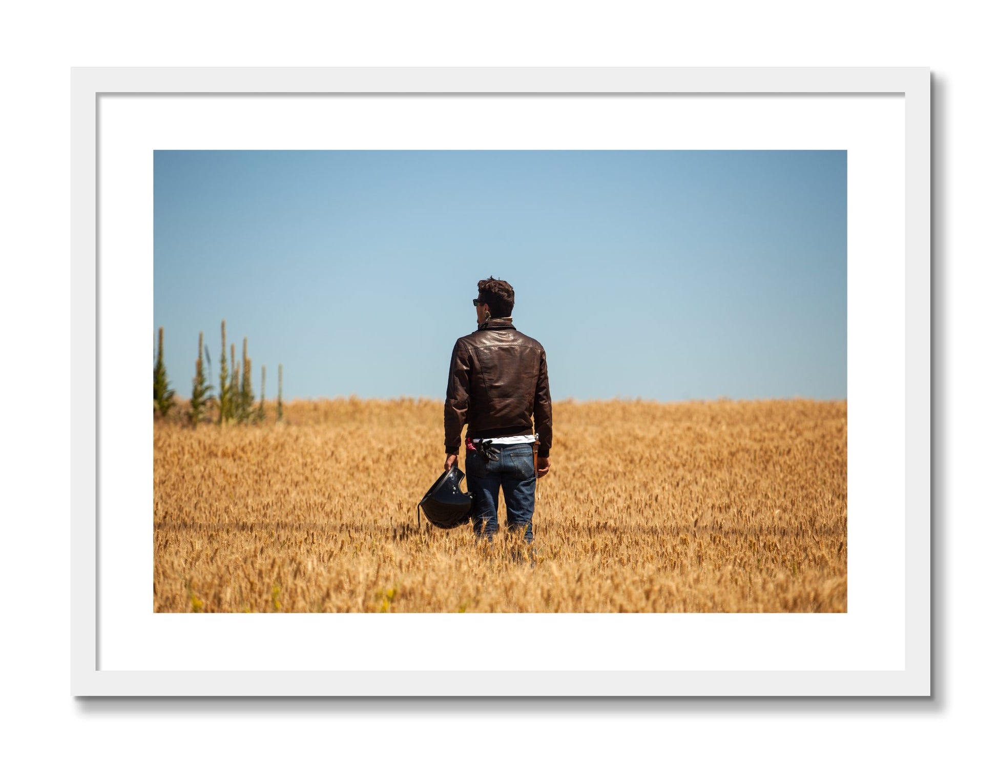 Framed photograph of Wonderlust by Dylan Ozanich, White frame, Borders