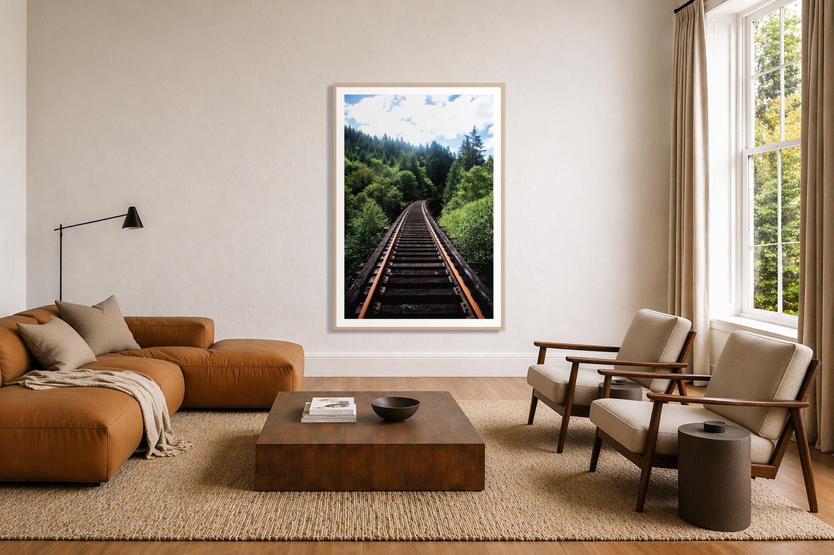 Wood Bridge in a room