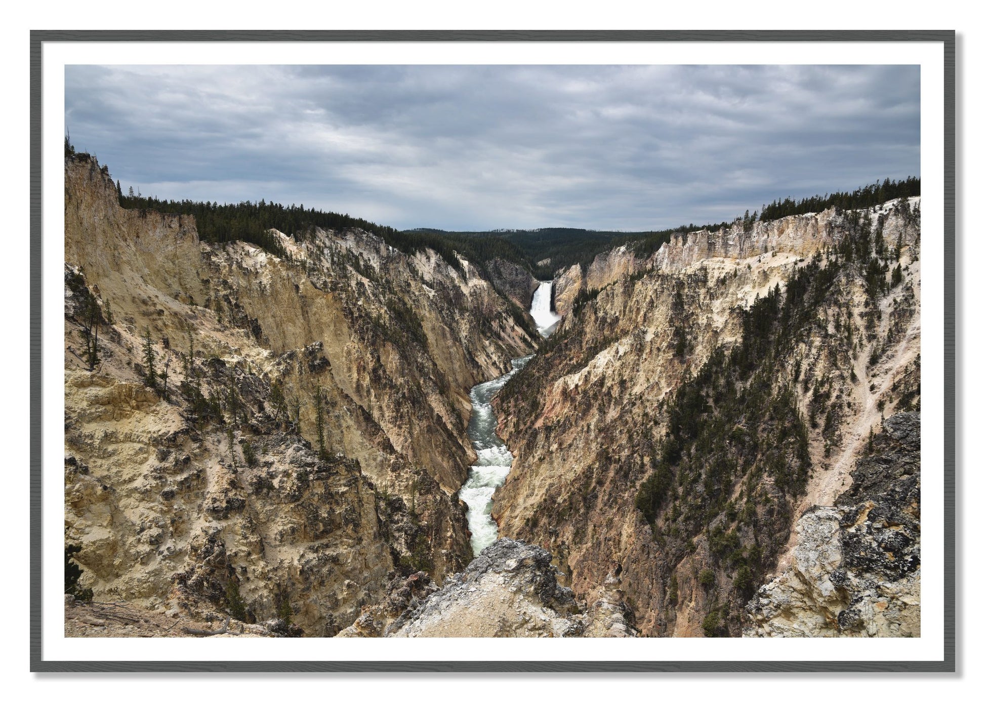 Wyoming by Dylan Ozanich, 48×72 print with a White Border in a Grey frame
