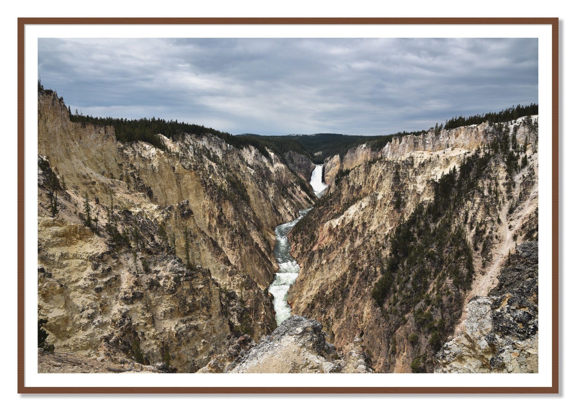 Wyoming by Dylan Ozanich, 48×72 print with a White Border in a Walnut frame