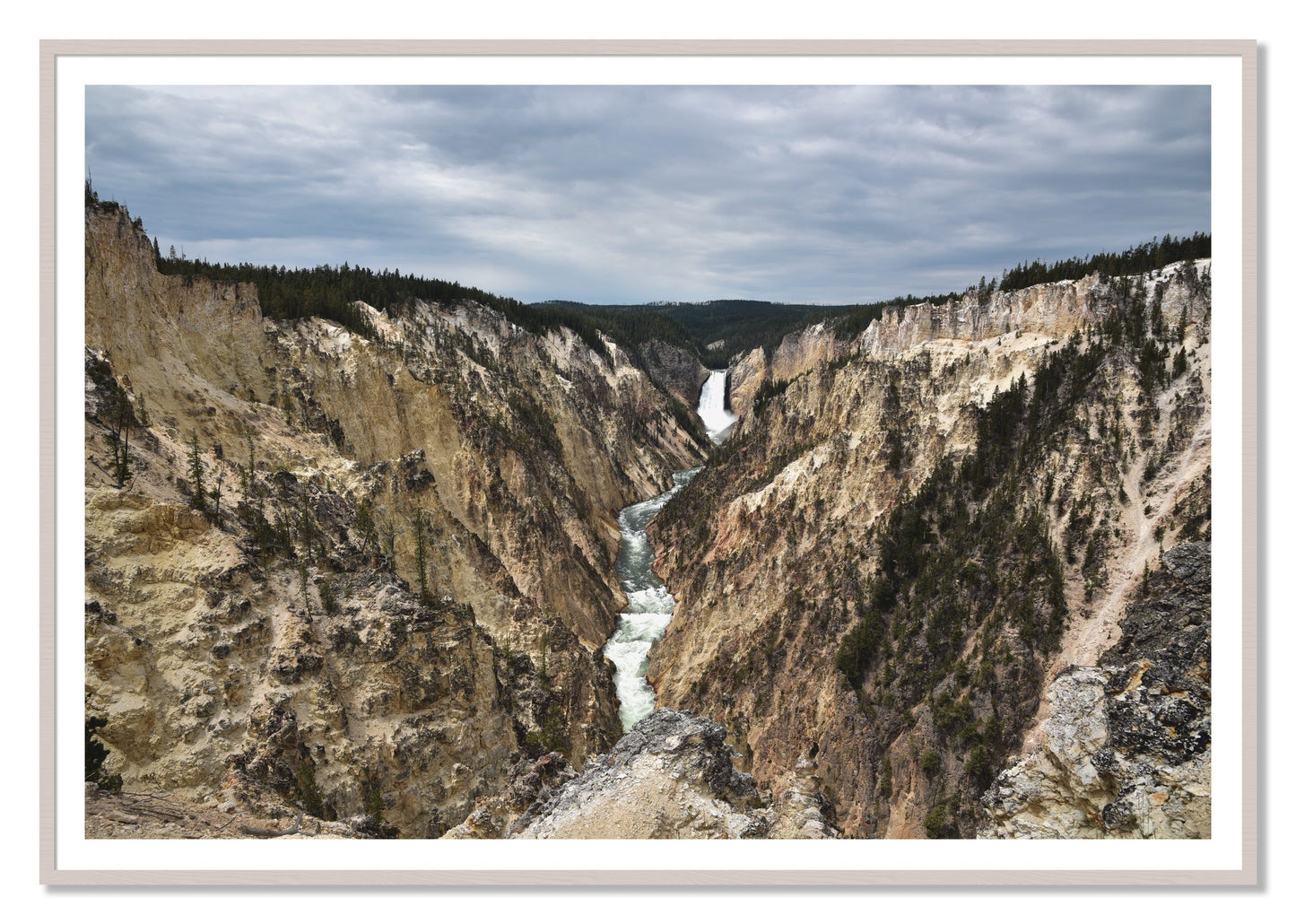Wyoming by Dylan Ozanich, 48×72 print with a White Border in a White Maple frame