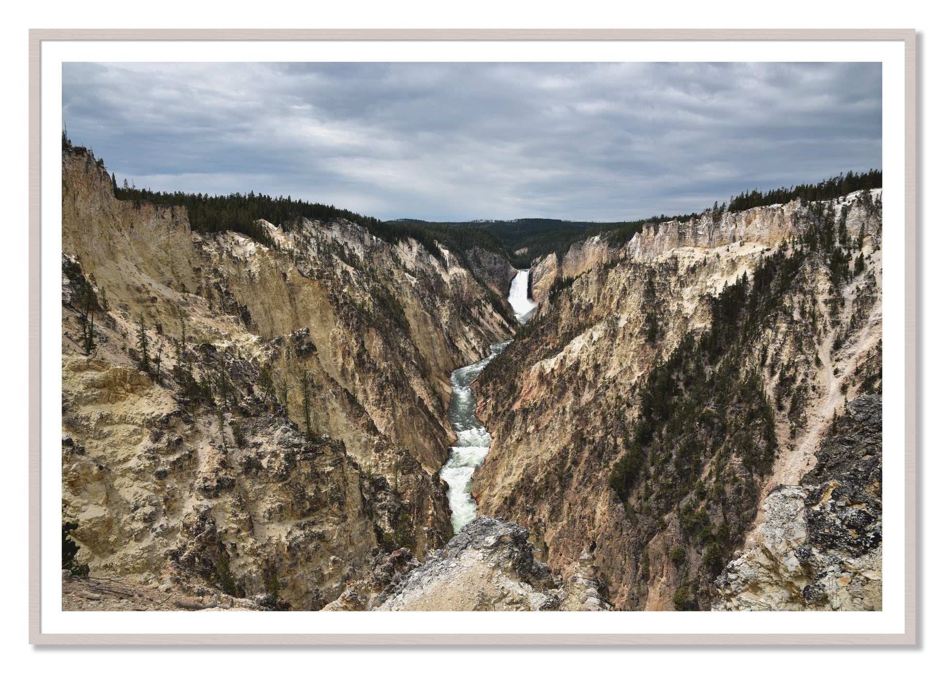 Wyoming by Dylan Ozanich, 48×72 print with a White Border in a White Maple frame