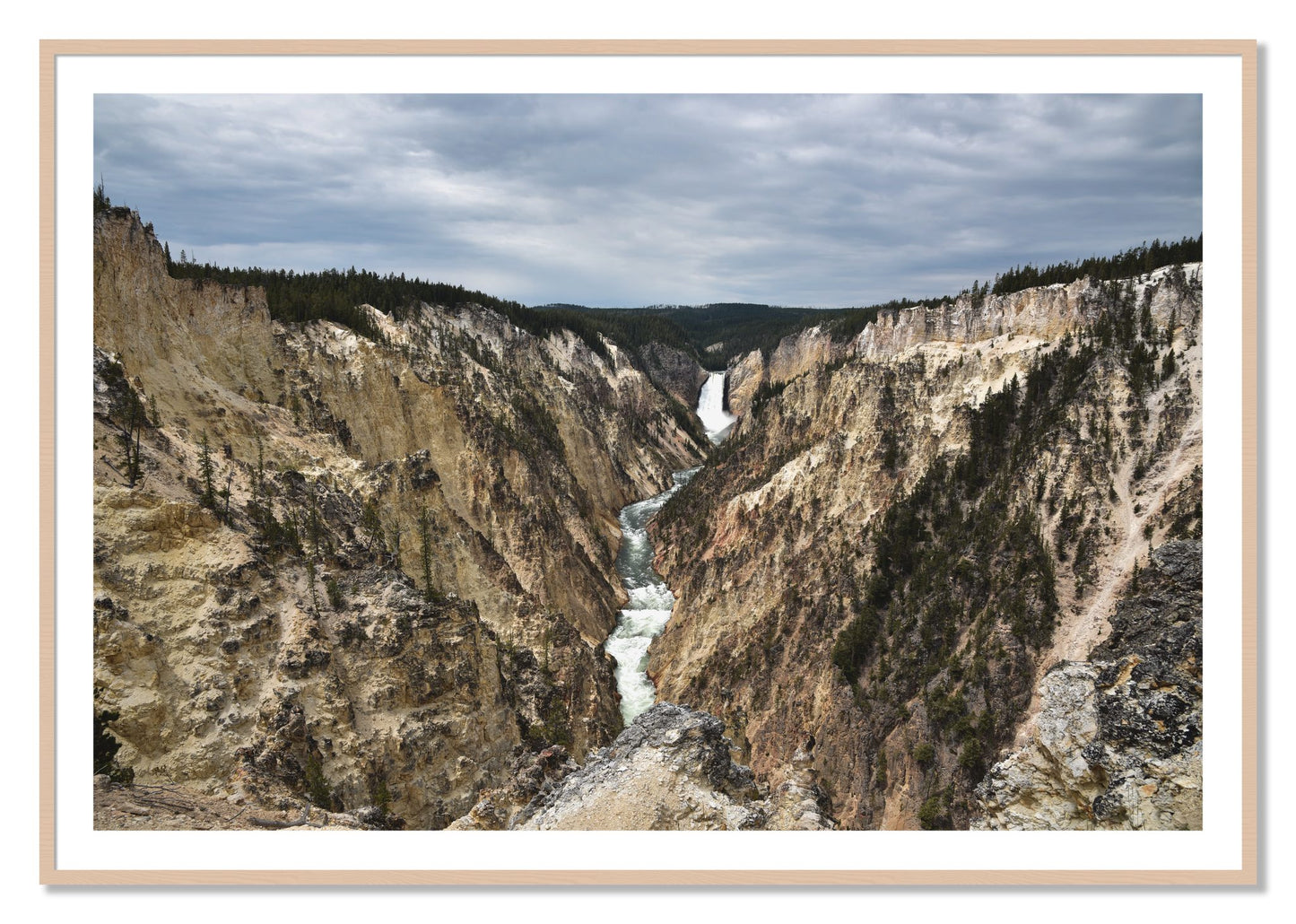Framed photograph of Wyoming by Dylan Ozanich, Maple frame, Borders