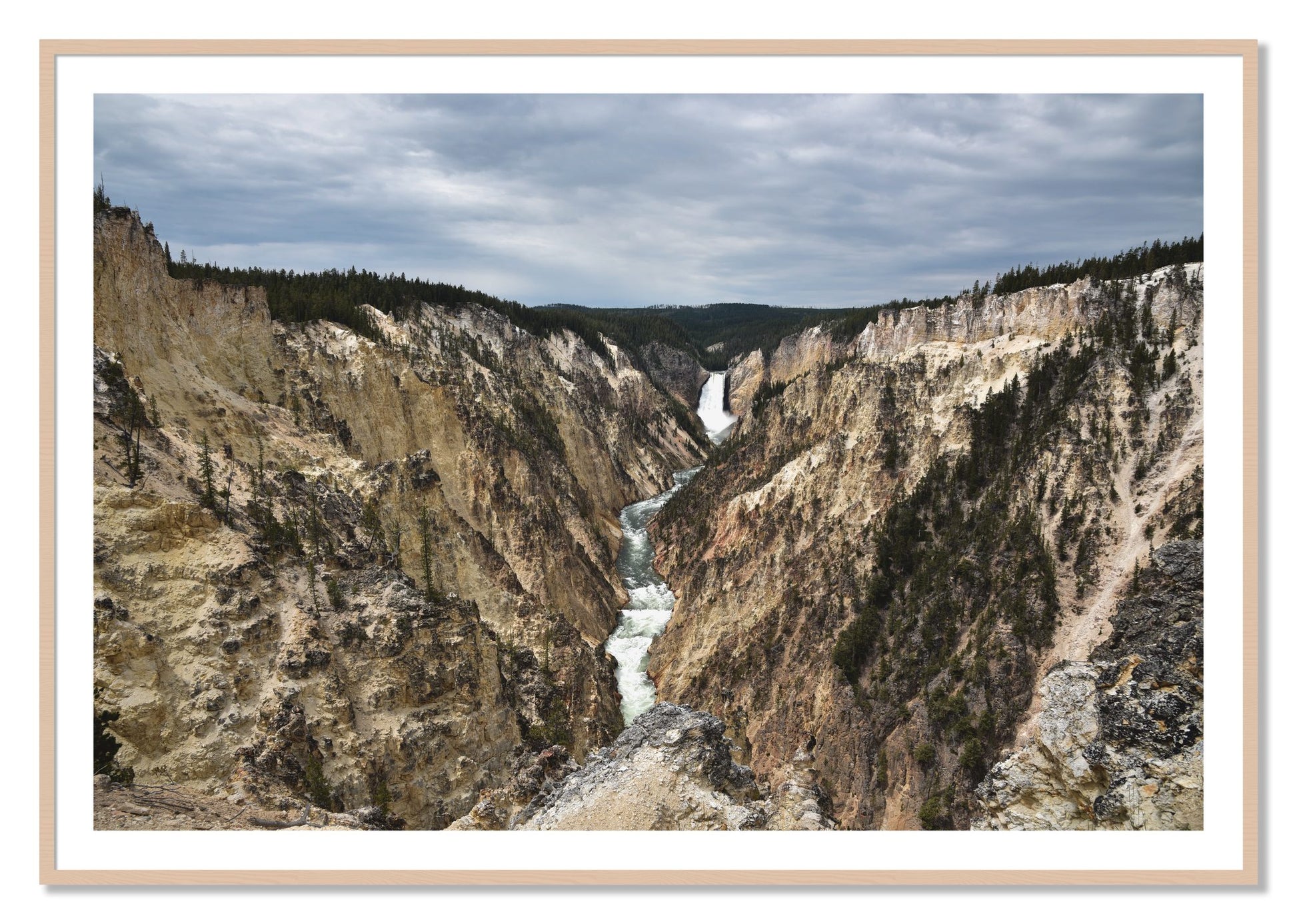 Framed photograph of Wyoming by Dylan Ozanich, Maple frame, Borders