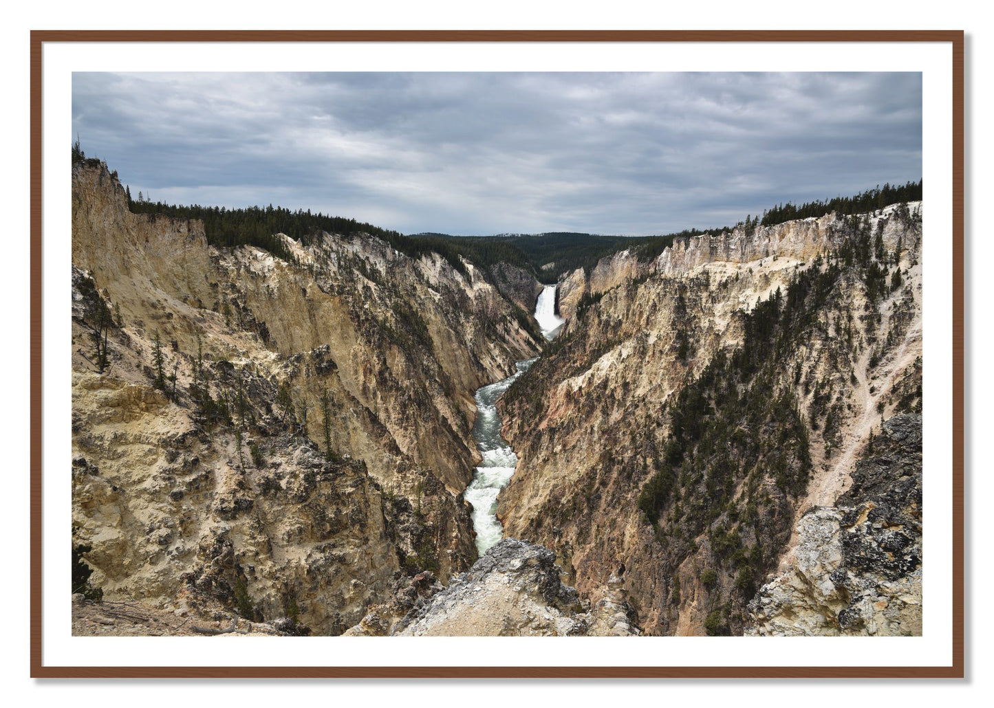 Framed photograph of Wyoming by Dylan Ozanich, Walnut frame, Borders