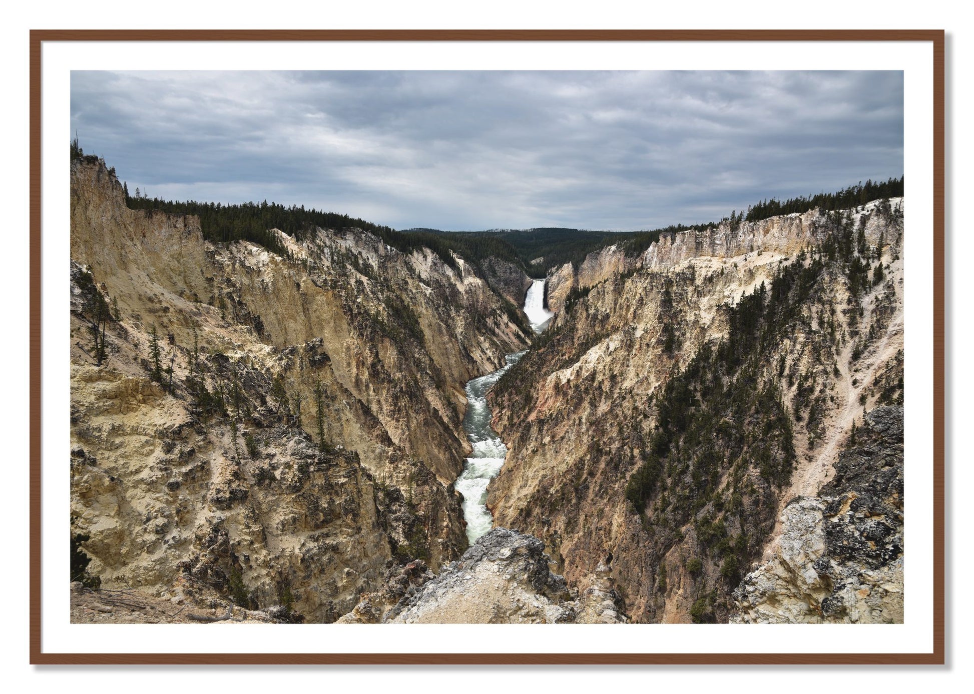 Framed photograph of Wyoming by Dylan Ozanich, Walnut frame, Borders