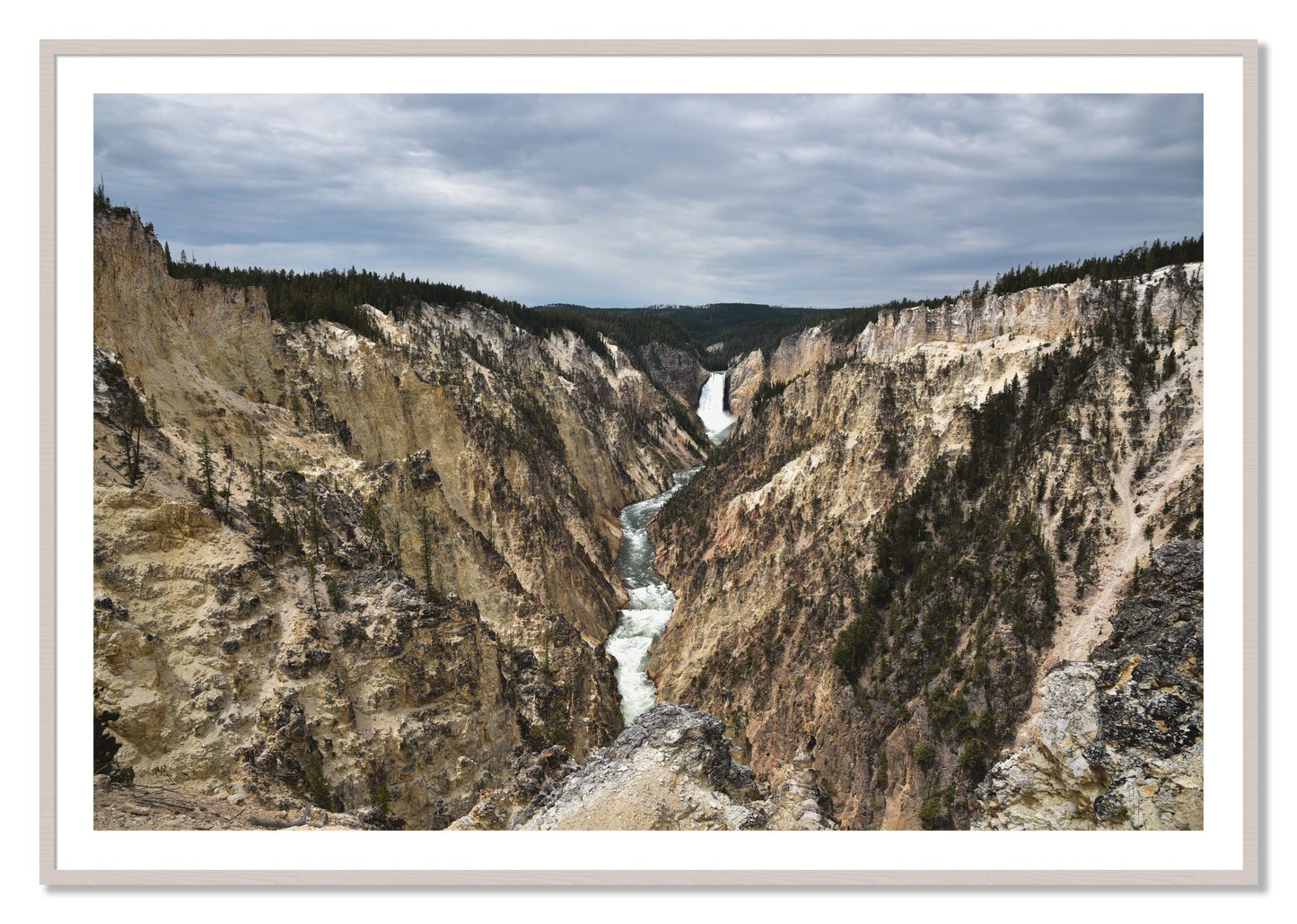Framed photograph of Wyoming by Dylan Ozanich, White Maple frame, Borders