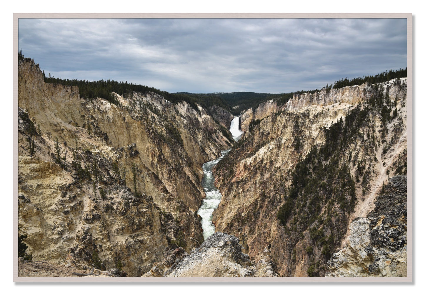 Framed photograph of Wyoming by Dylan Ozanich, White Maple frame, Full Bleed