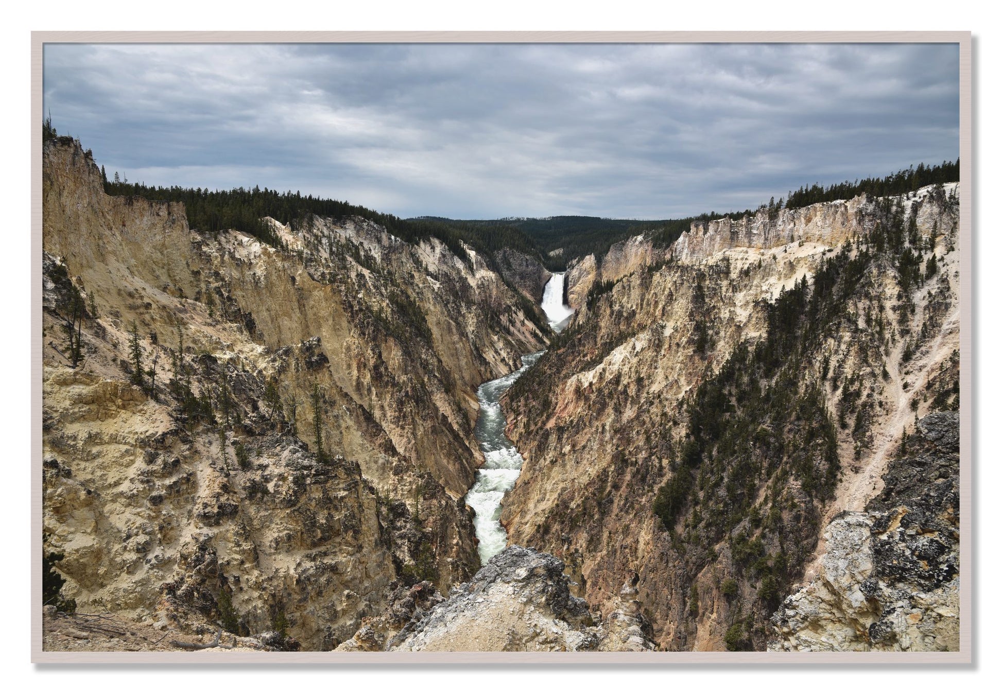 Framed photograph of Wyoming by Dylan Ozanich, White Maple frame, Full Bleed