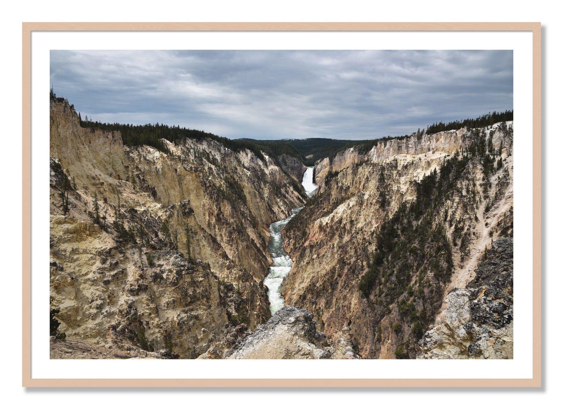 Framed photograph of Wyoming by Dylan Ozanich, Maple frame, Borders