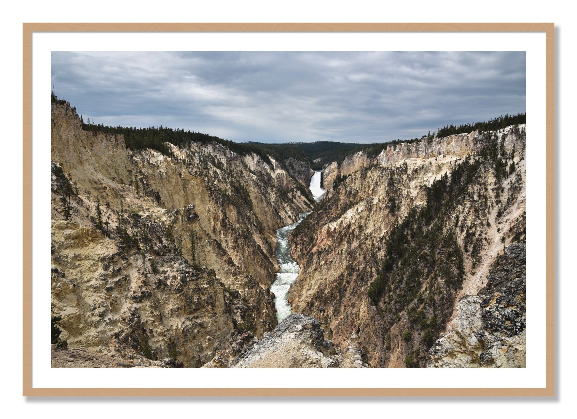 Framed photograph of Wyoming by Dylan Ozanich, Oak frame, Borders
