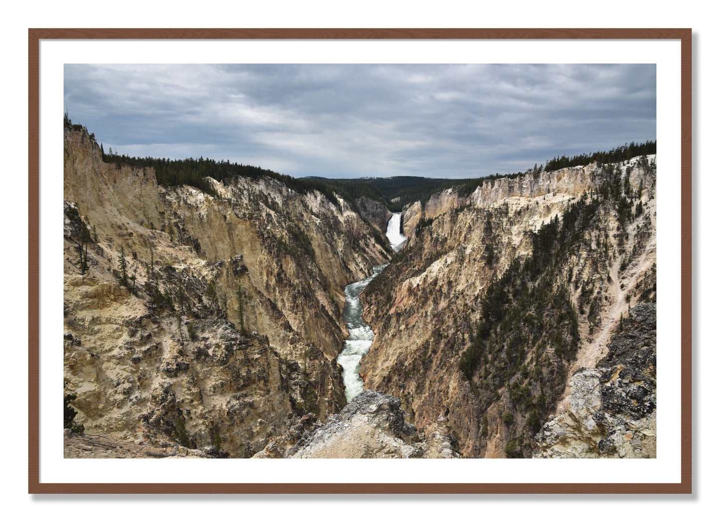 Framed photograph of Wyoming by Dylan Ozanich, Walnut frame, Borders
