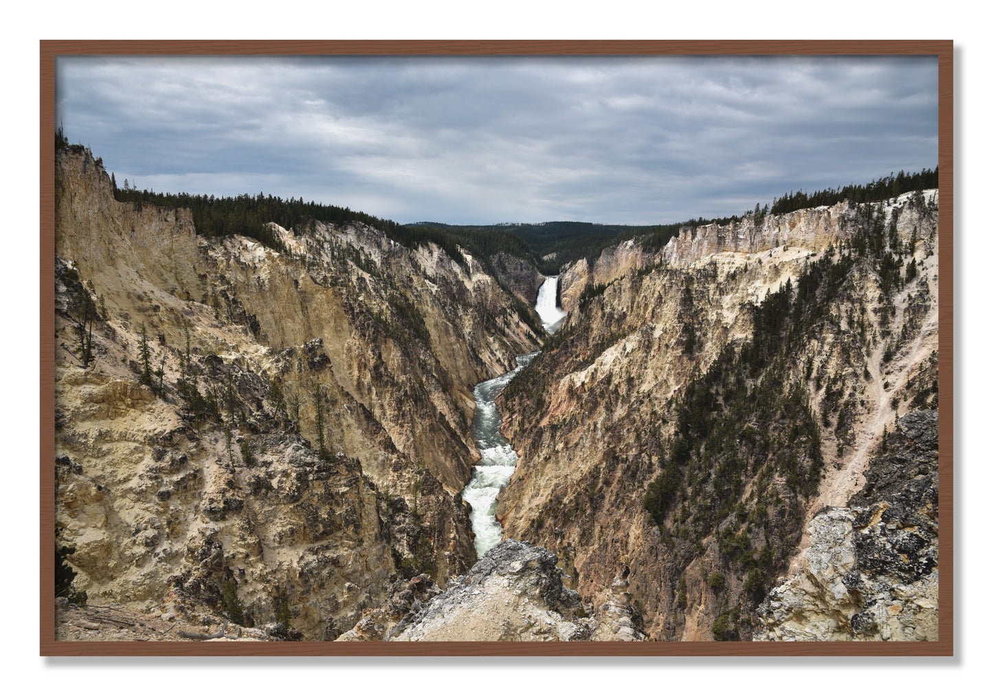 Framed photograph of Wyoming by Dylan Ozanich, Walnut frame, Full Bleed