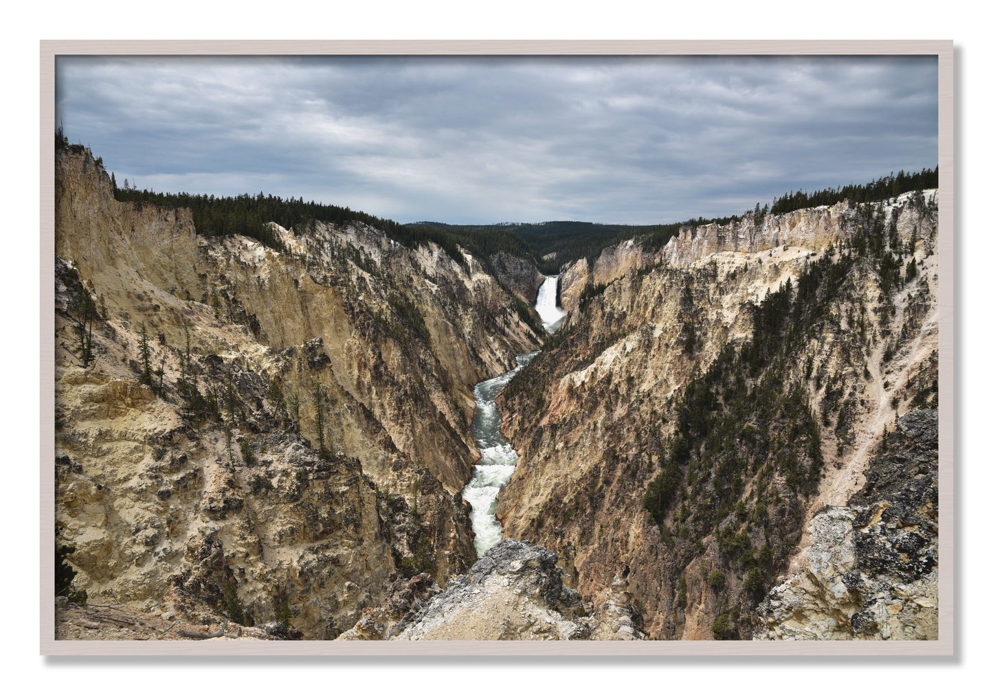 Framed photograph of Wyoming by Dylan Ozanich, White Maple frame, Full Bleed