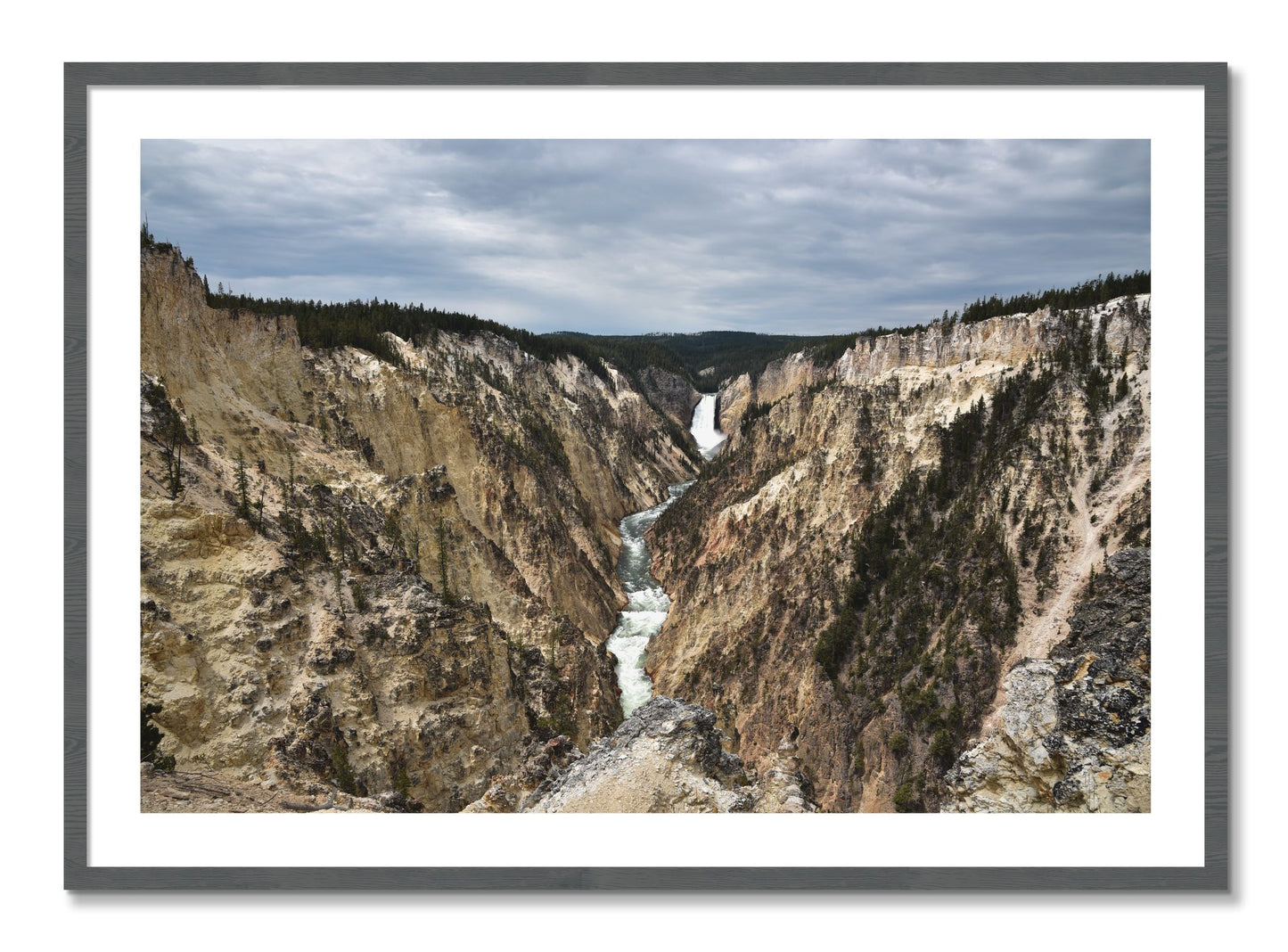 Framed photograph of Wyoming by Dylan Ozanich, Grey frame, Borders
