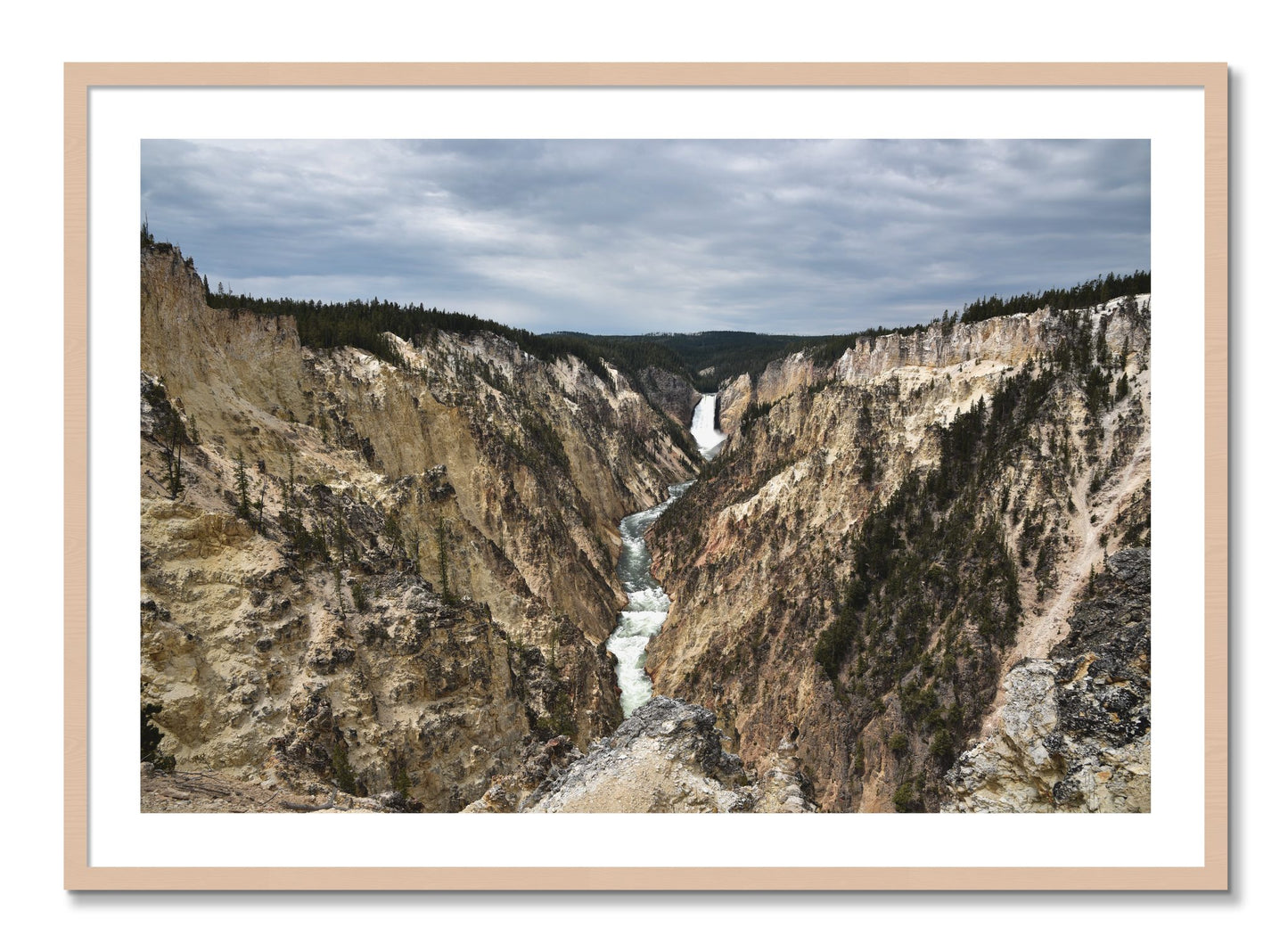 Framed photograph of Wyoming by Dylan Ozanich, Maple frame, Borders